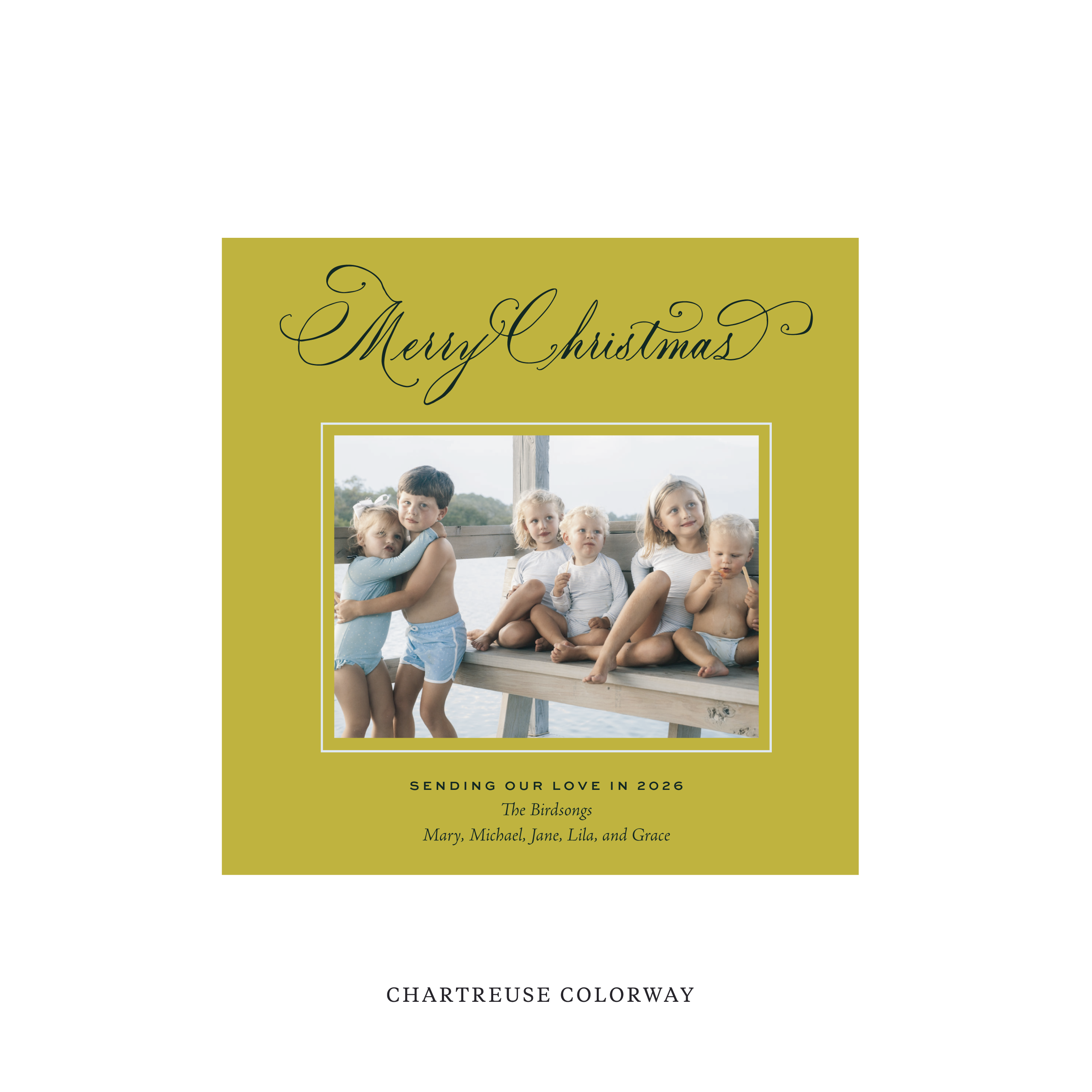 Middleton Classic Flat Print Holiday Card, Square