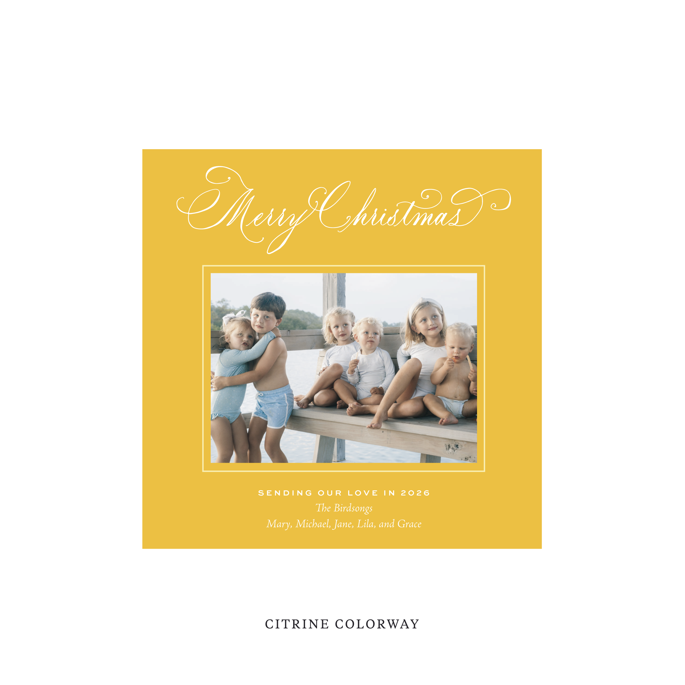 Middleton Classic Flat Print Holiday Card, Square