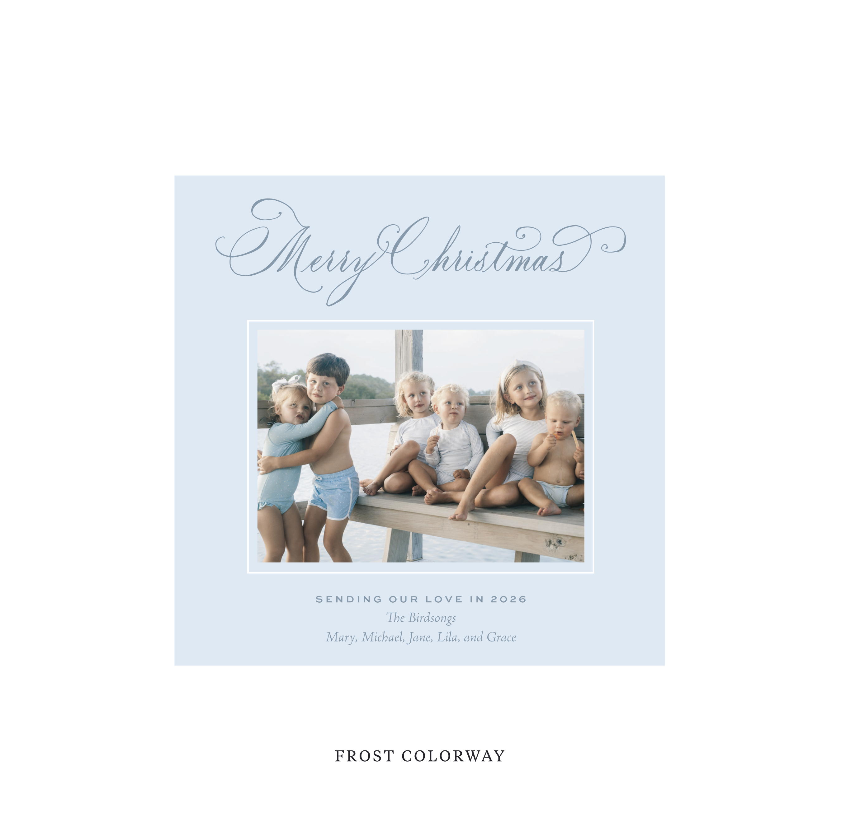 Middleton Classic Flat Print Holiday Card, Square