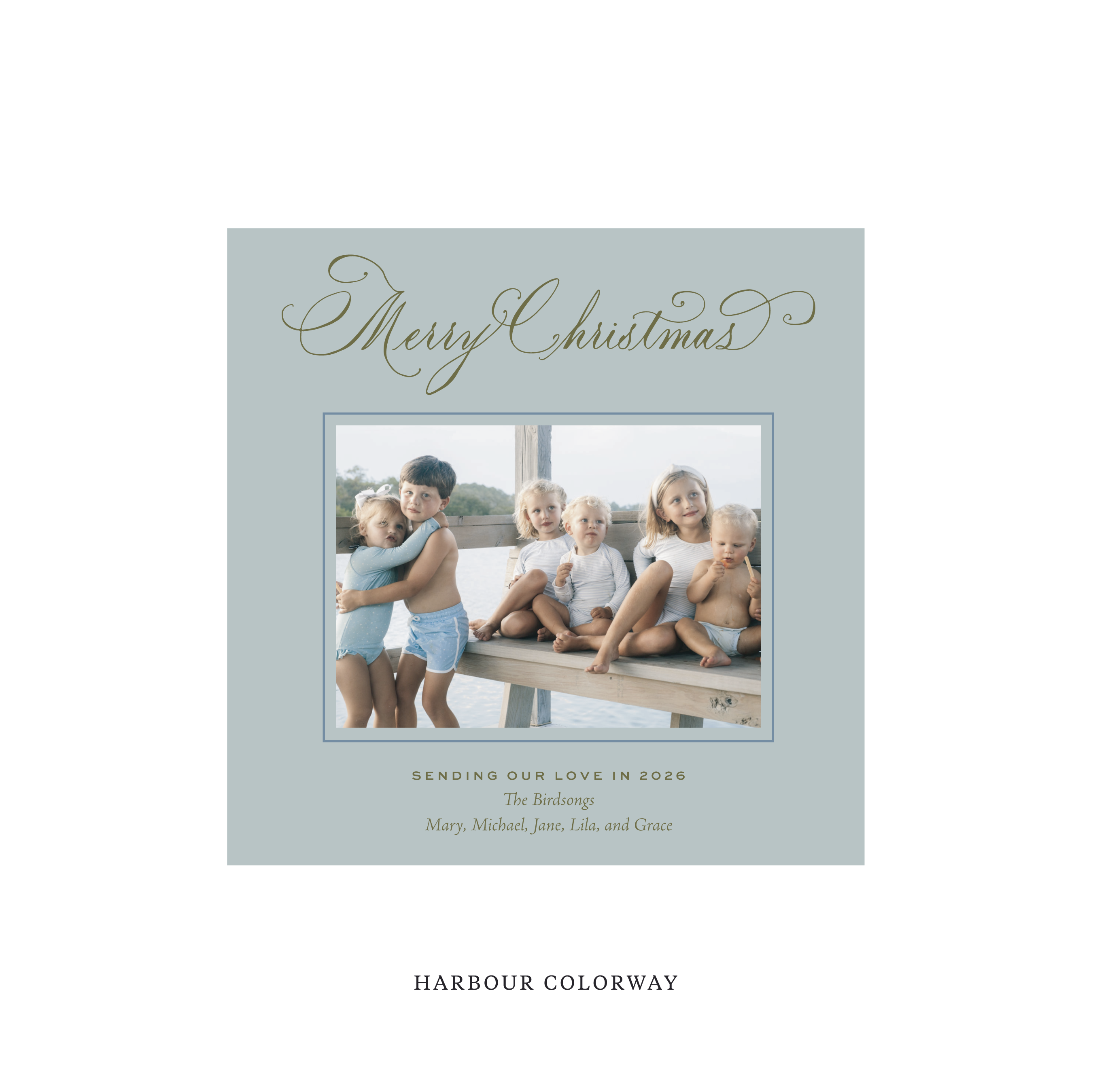 Middleton Classic Flat Print Holiday Card, Square