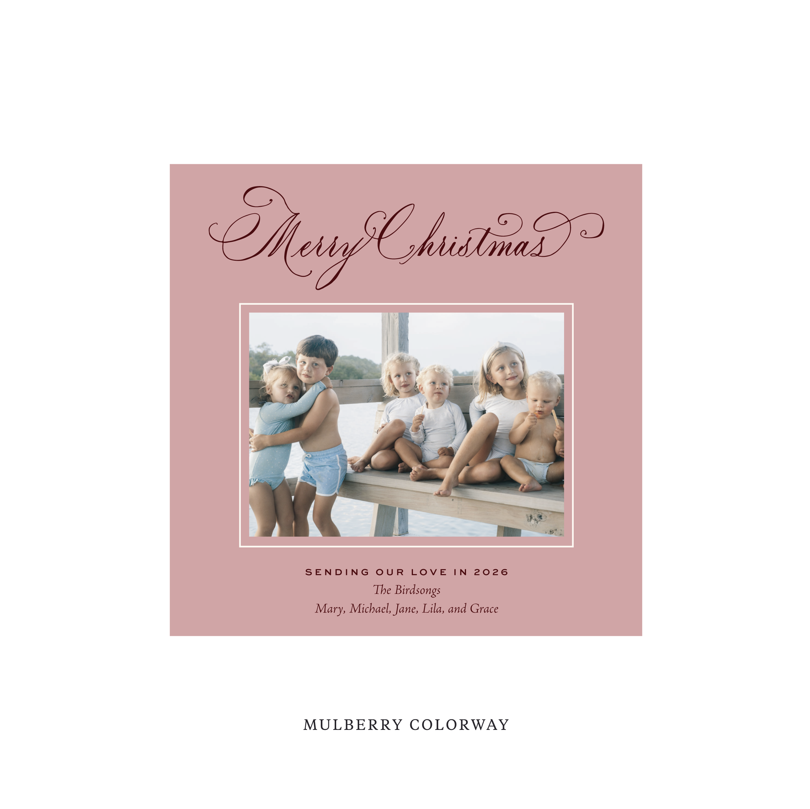 Middleton Classic Flat Print Holiday Card, Square