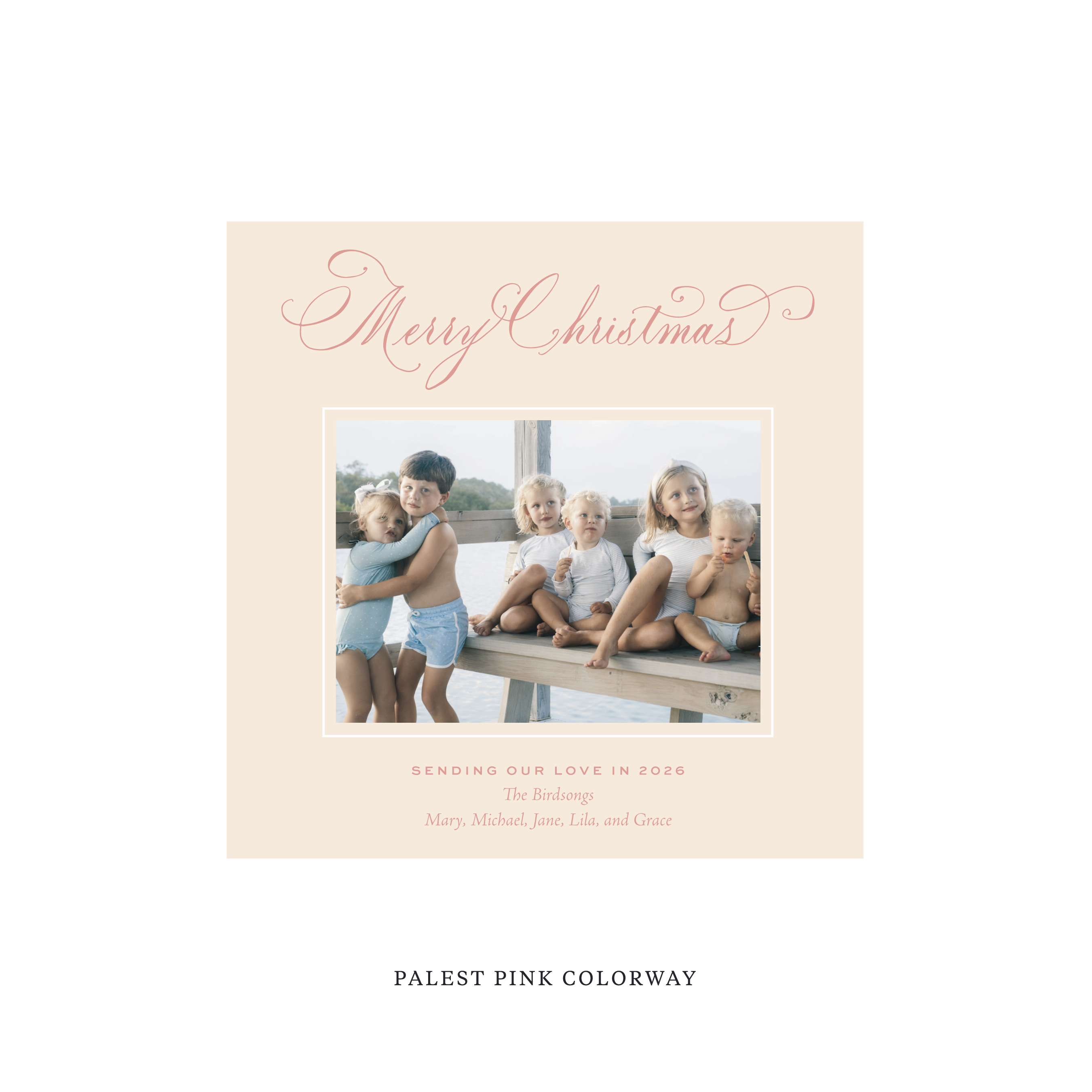 Middleton Classic Flat Print Holiday Card, Square