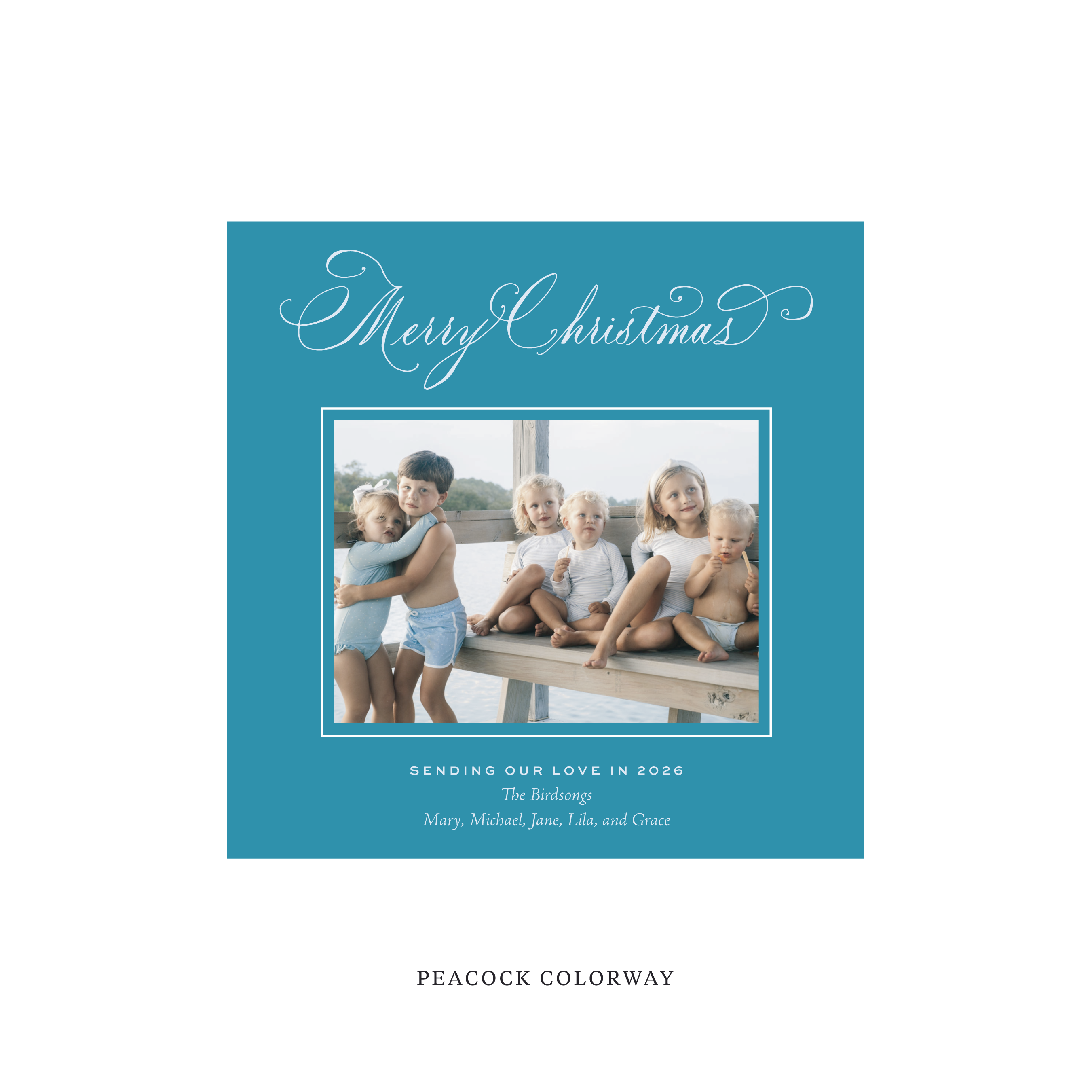 Middleton Classic Flat Print Holiday Card, Square