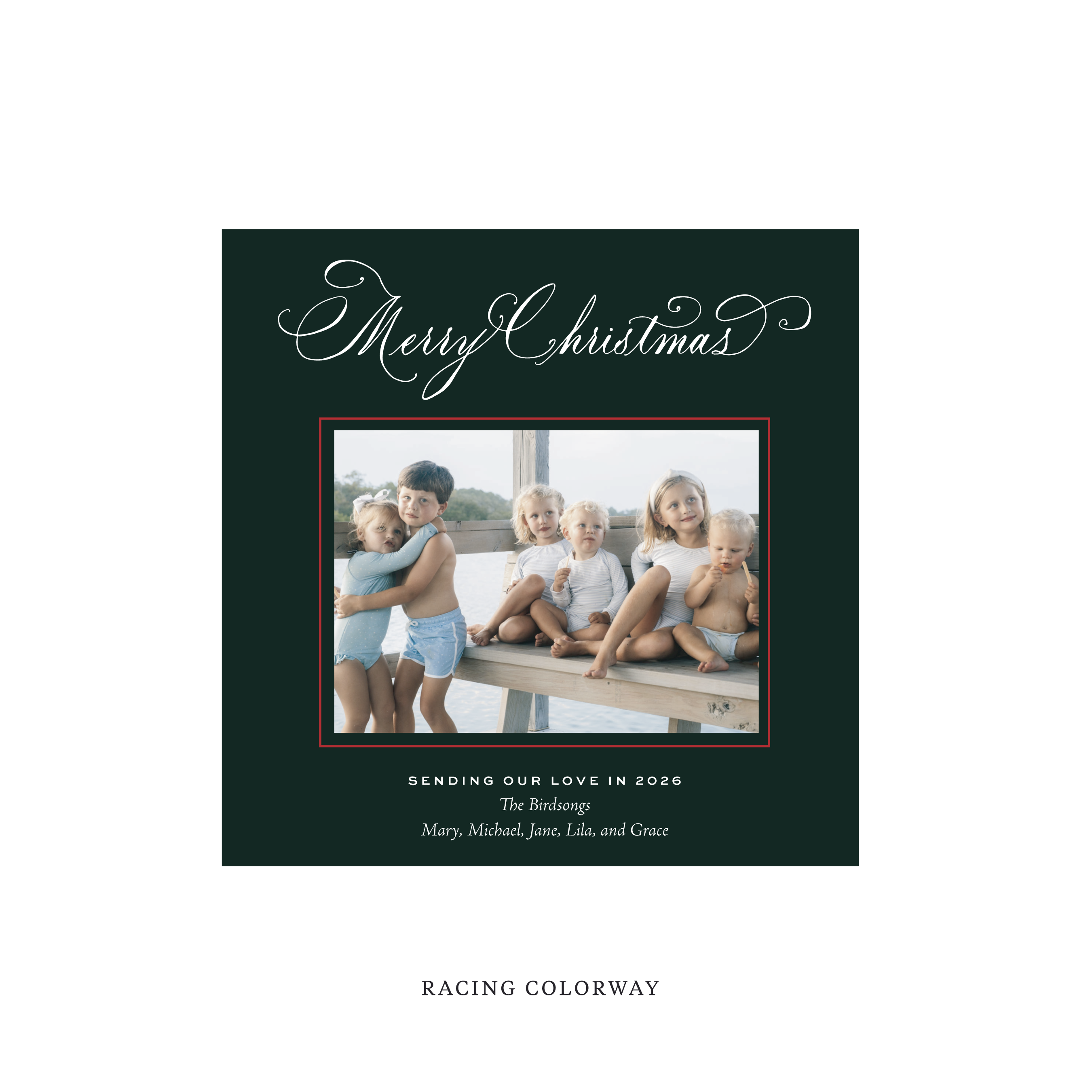 Middleton Classic Flat Print Holiday Card, Square