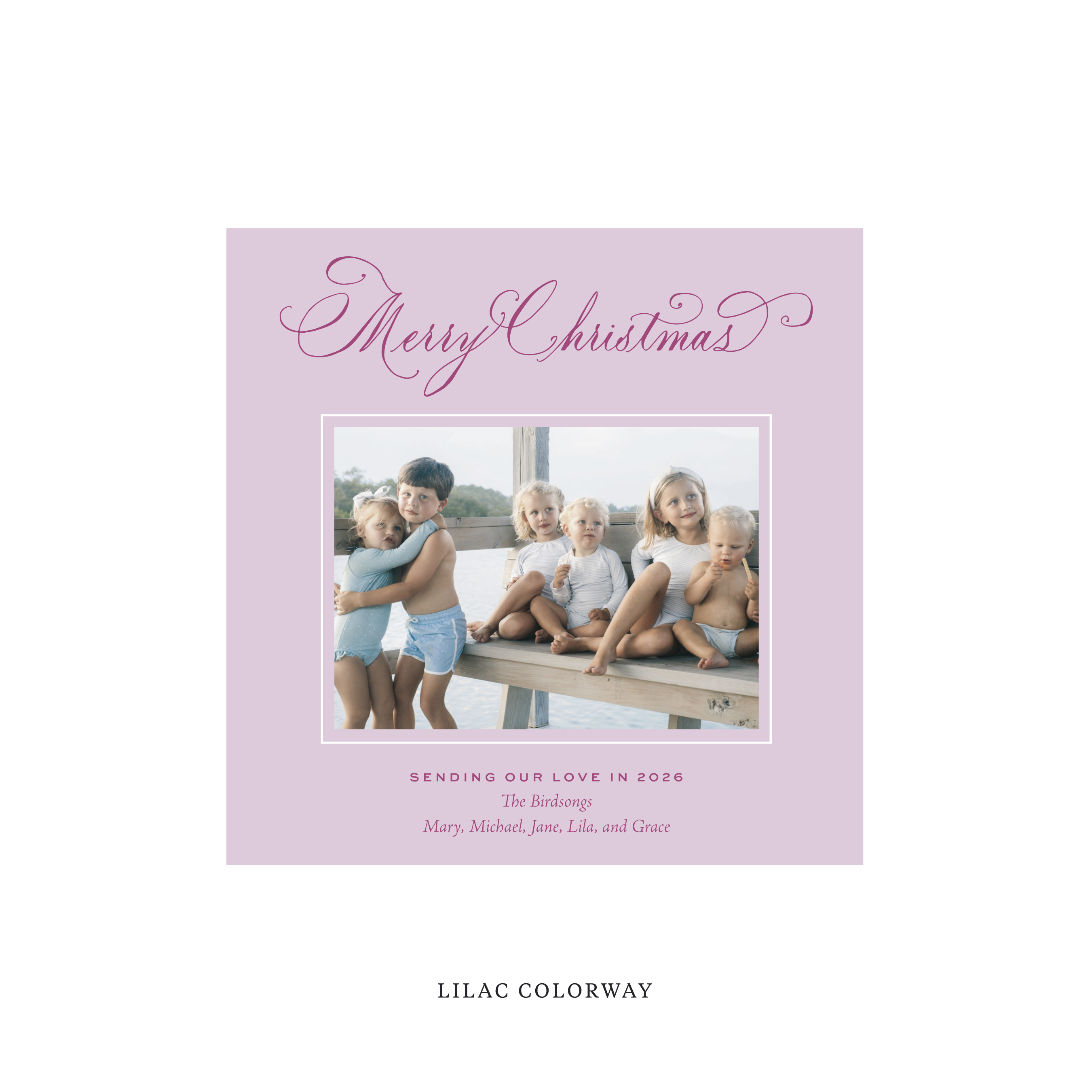Middleton Classic Flat Print Holiday Card, Square