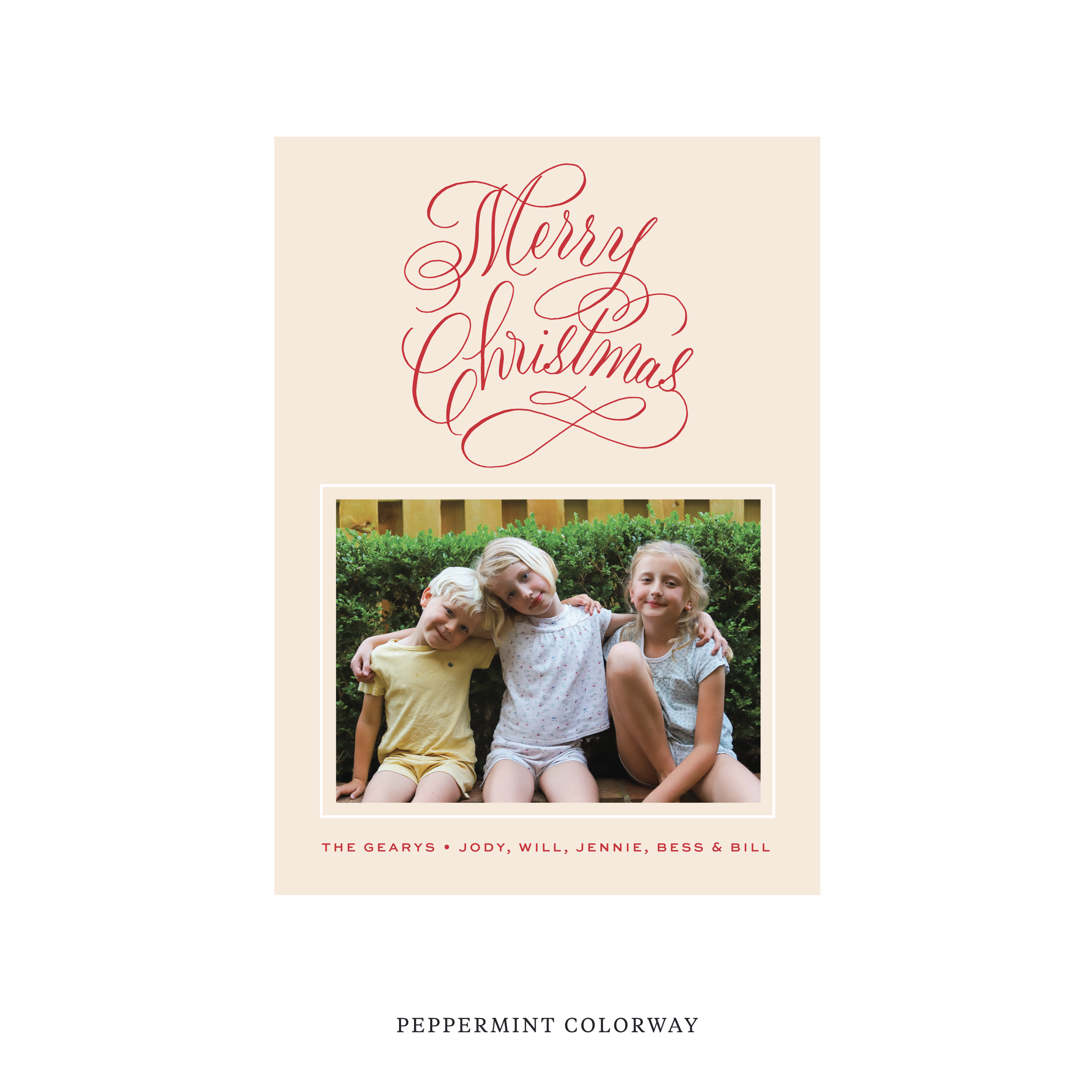 Blakely Classic Flat Print Holiday Card, Medium