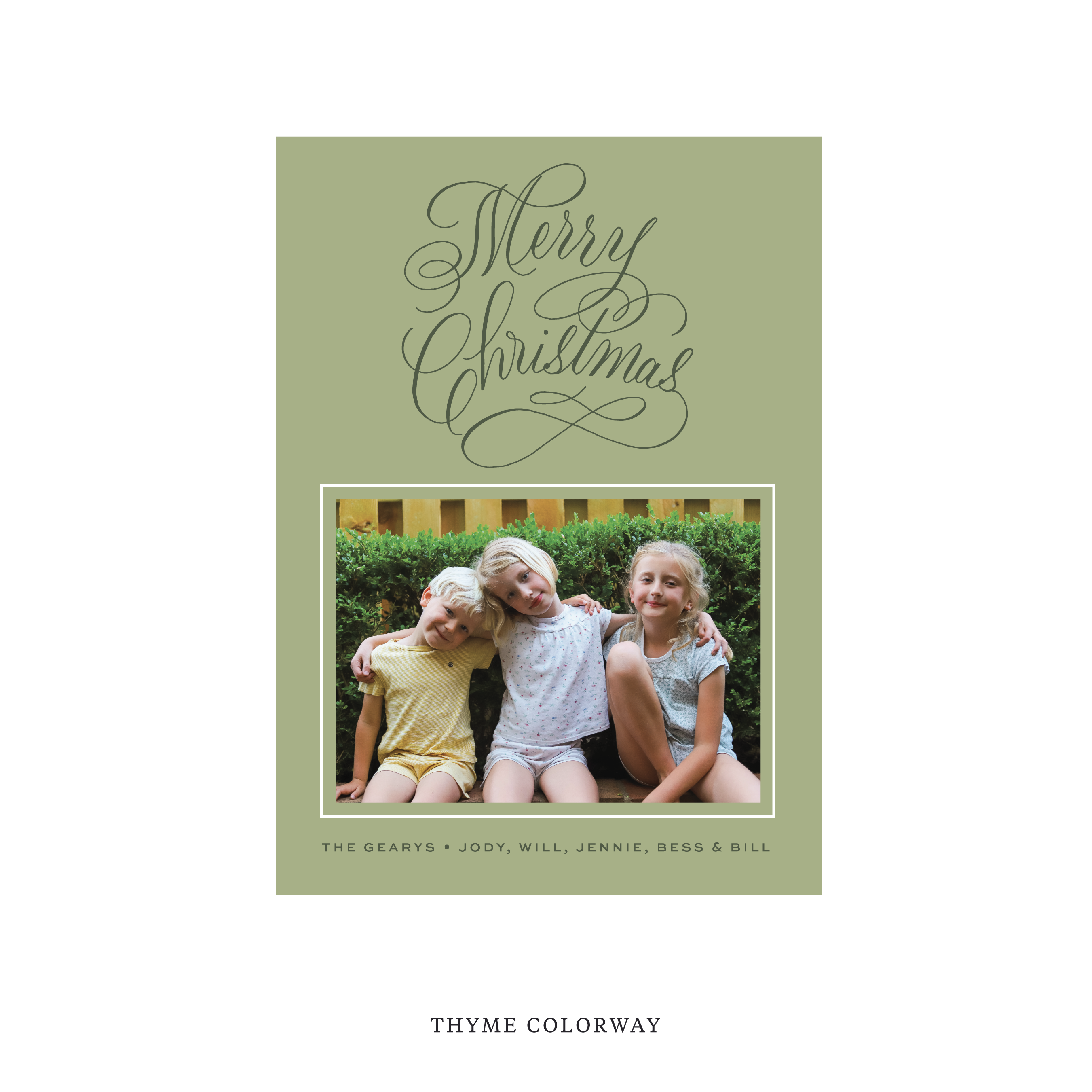 Blakely Classic Flat Print Holiday Card, Medium
