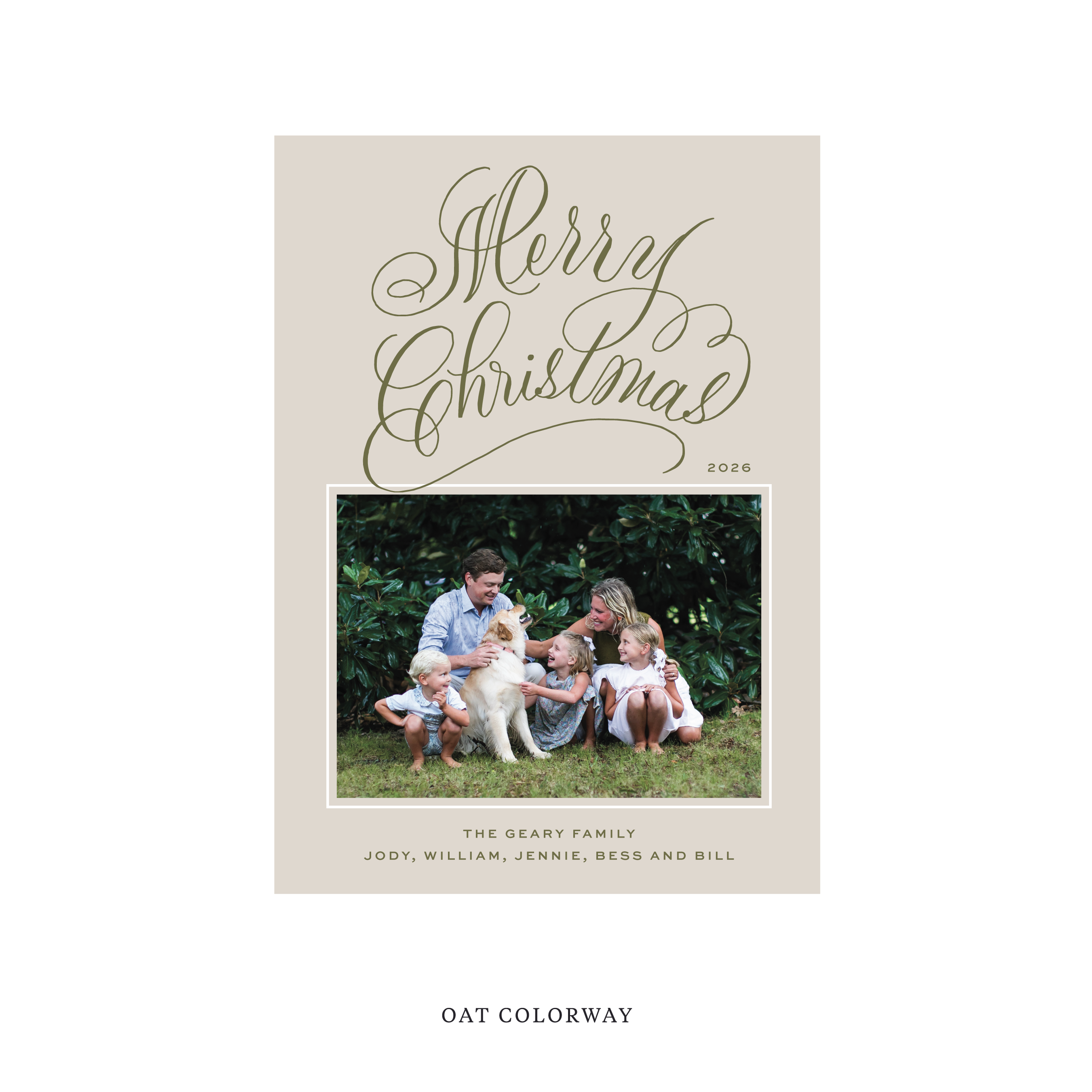 Blakely II Classic Flat Print Holiday Card, Medium