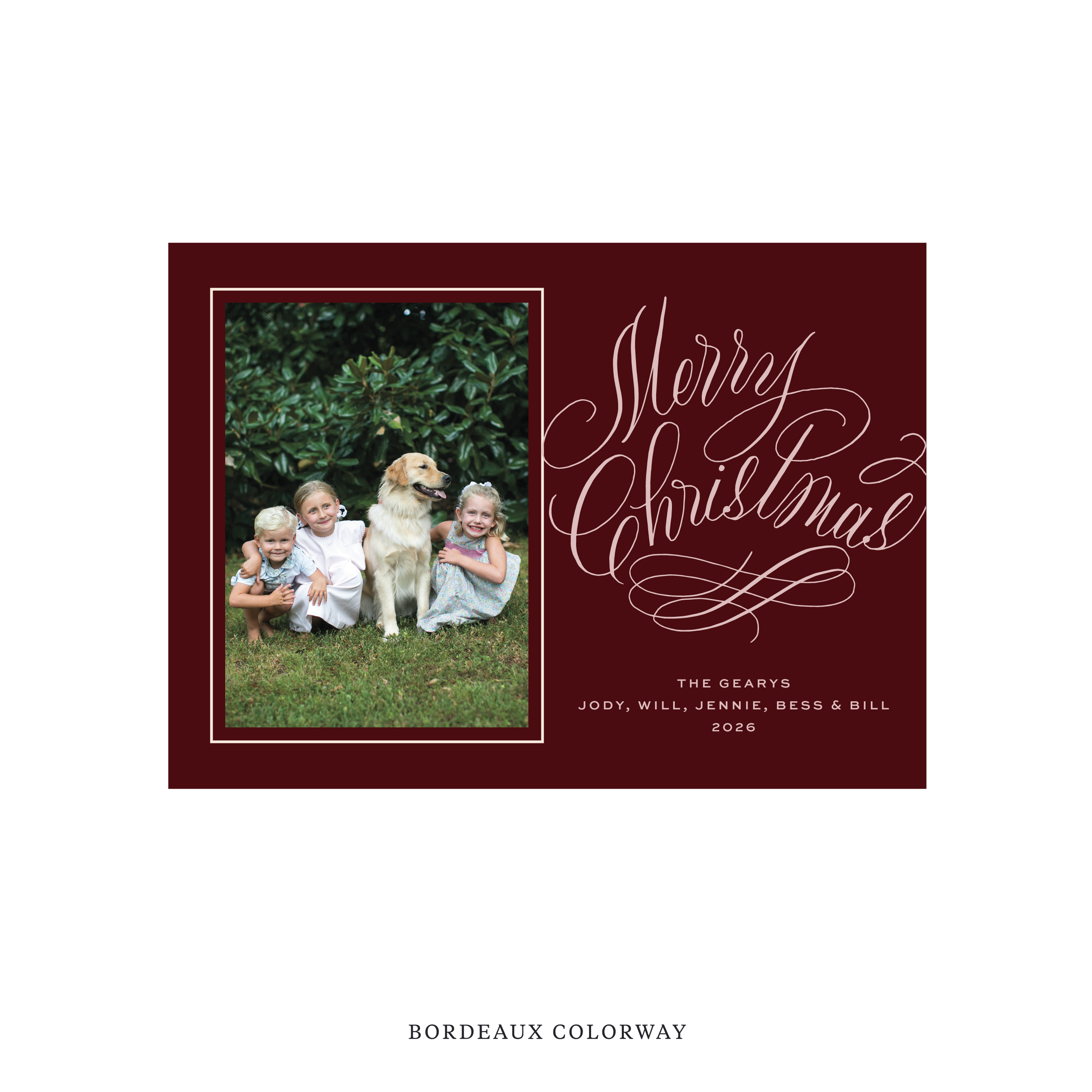 Blakely Elegant Classic Flat Print Holiday Card, Medium