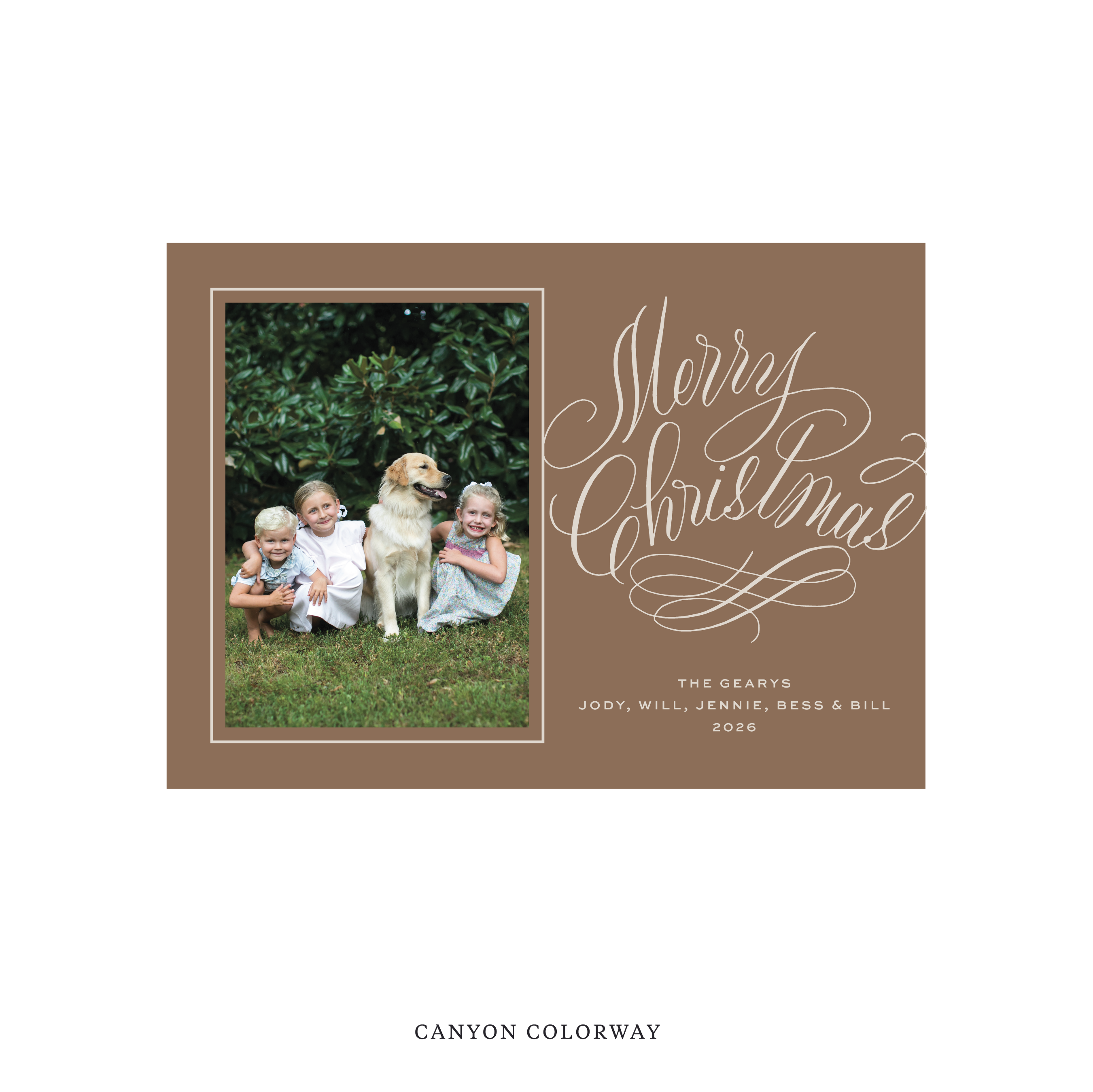 Blakely Elegant Classic Flat Print Holiday Card, Medium