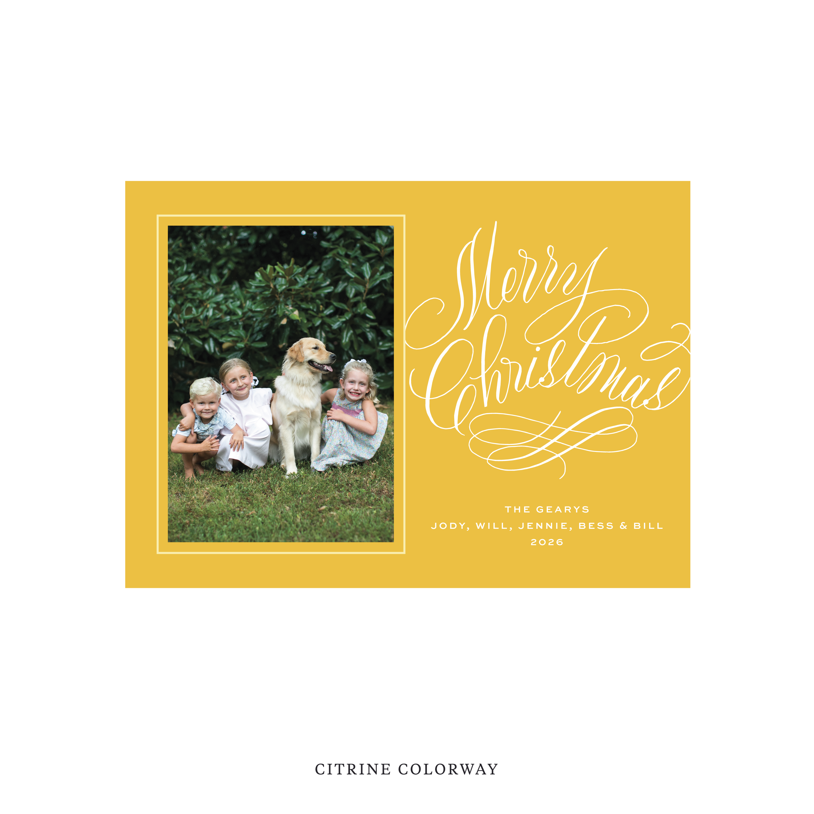 Blakely Elegant Classic Flat Print Holiday Card, Medium