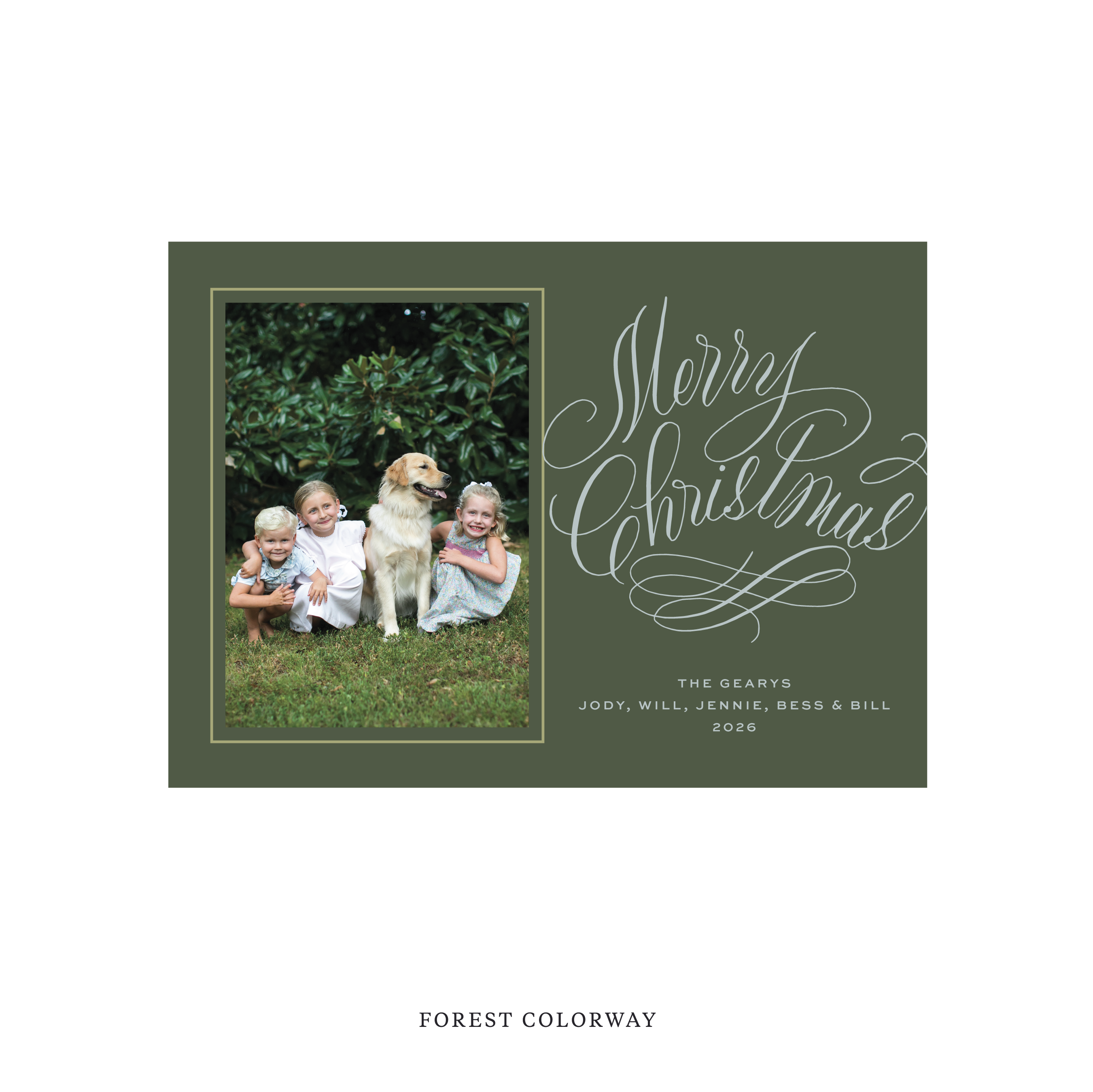 Blakely Elegant Classic Flat Print Holiday Card, Medium
