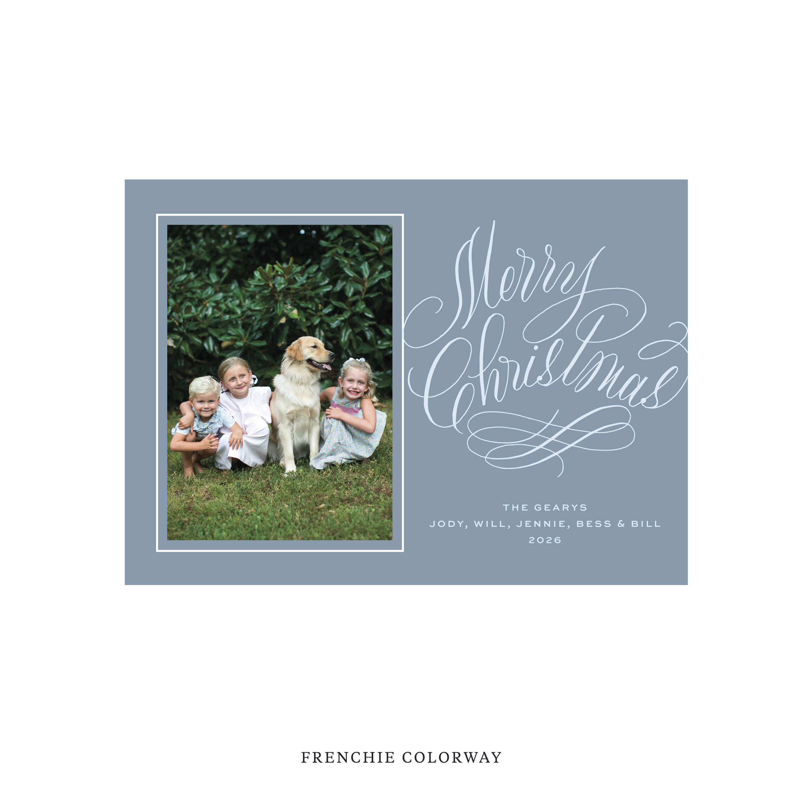Blakely Elegant Classic Flat Print Holiday Card, Medium