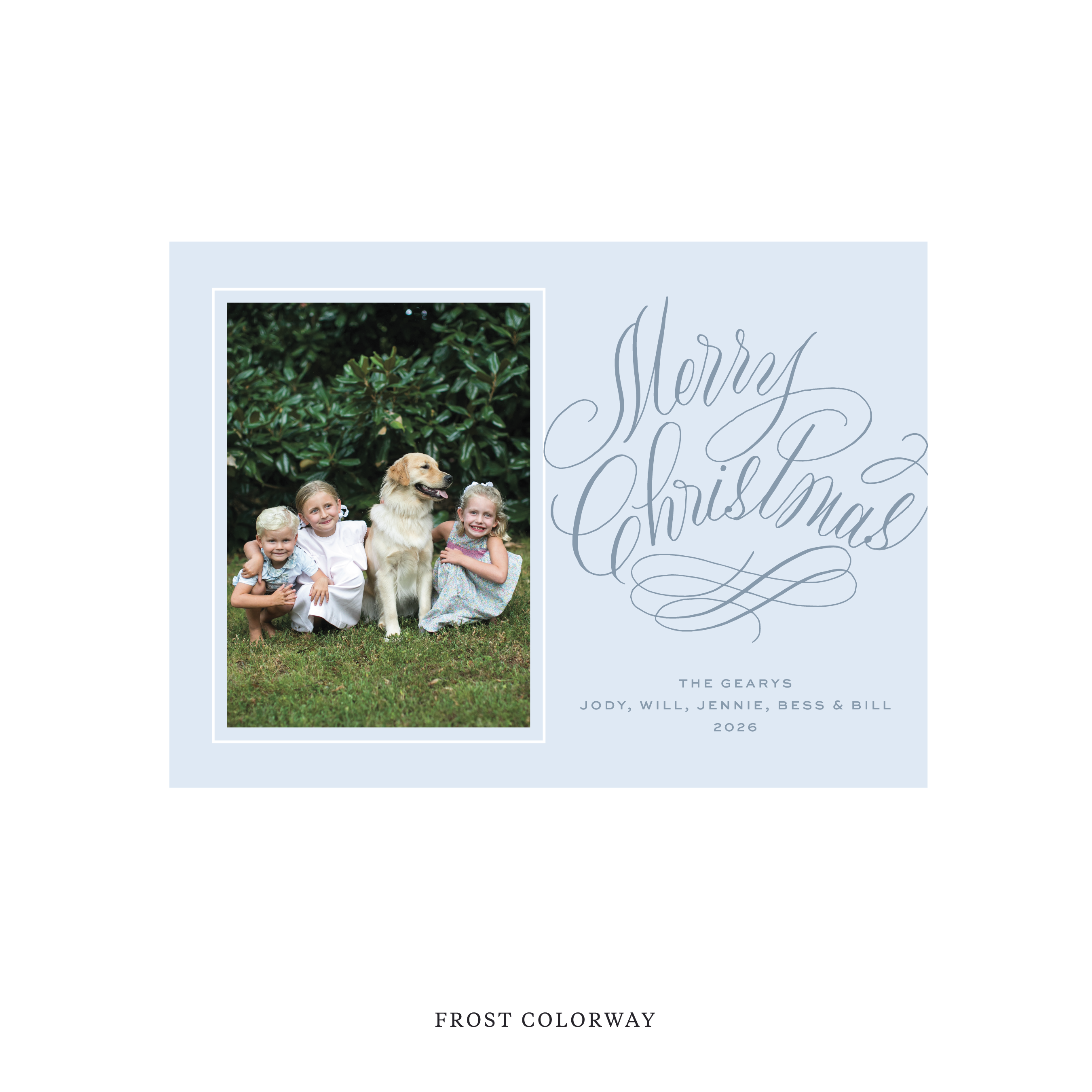 Blakely Elegant Classic Flat Print Holiday Card, Medium