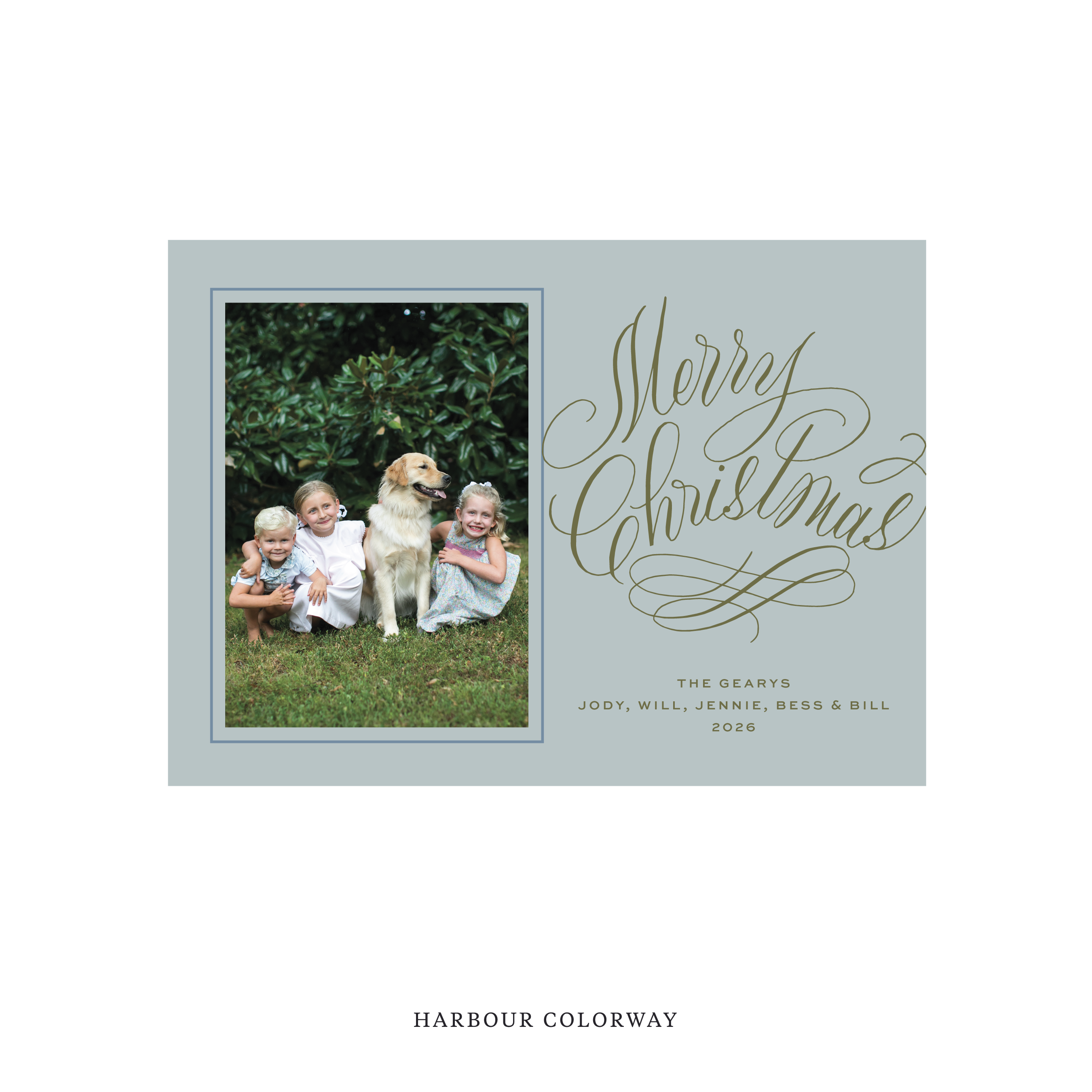 Blakely Elegant Classic Flat Print Holiday Card, Medium
