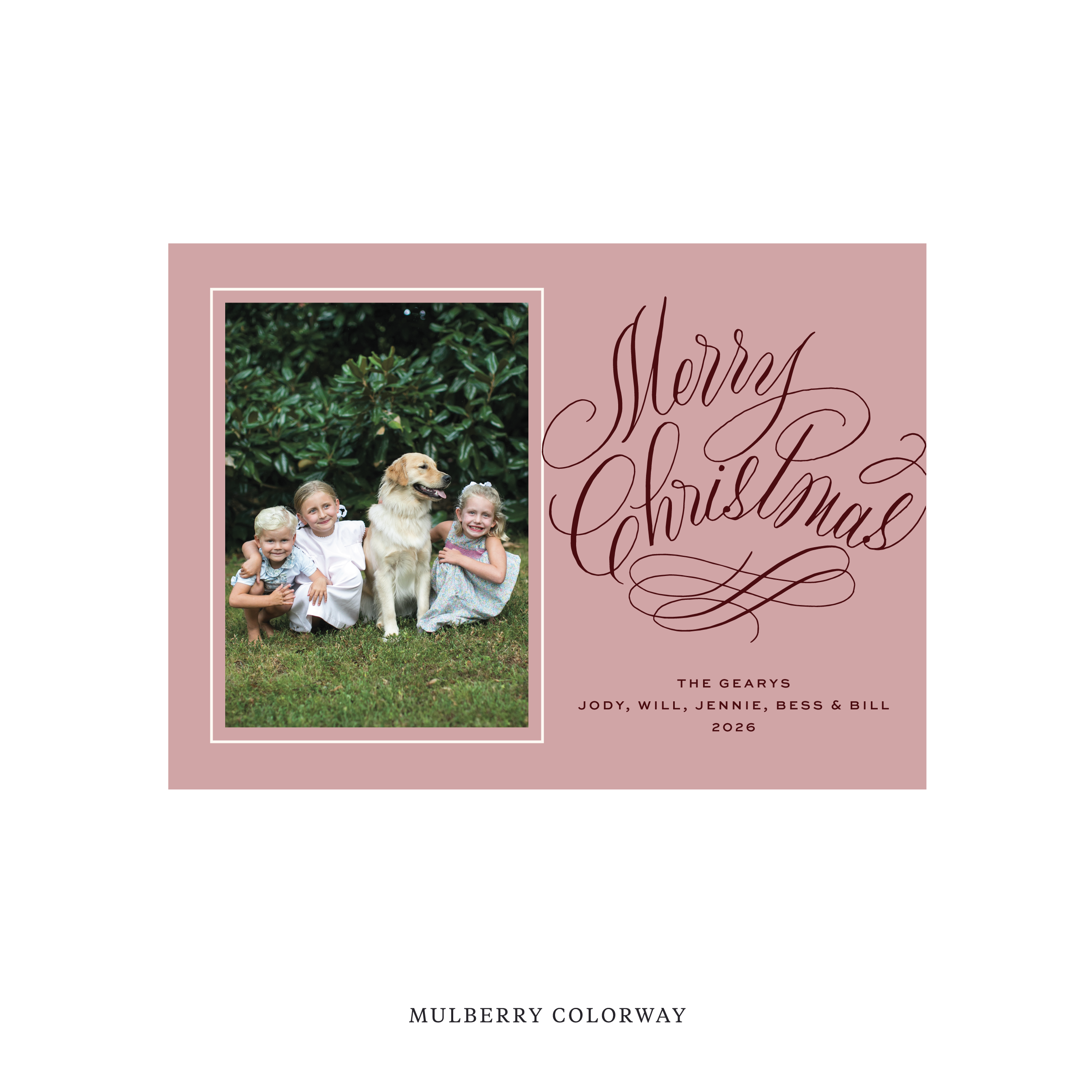 Blakely Elegant Classic Flat Print Holiday Card, Medium