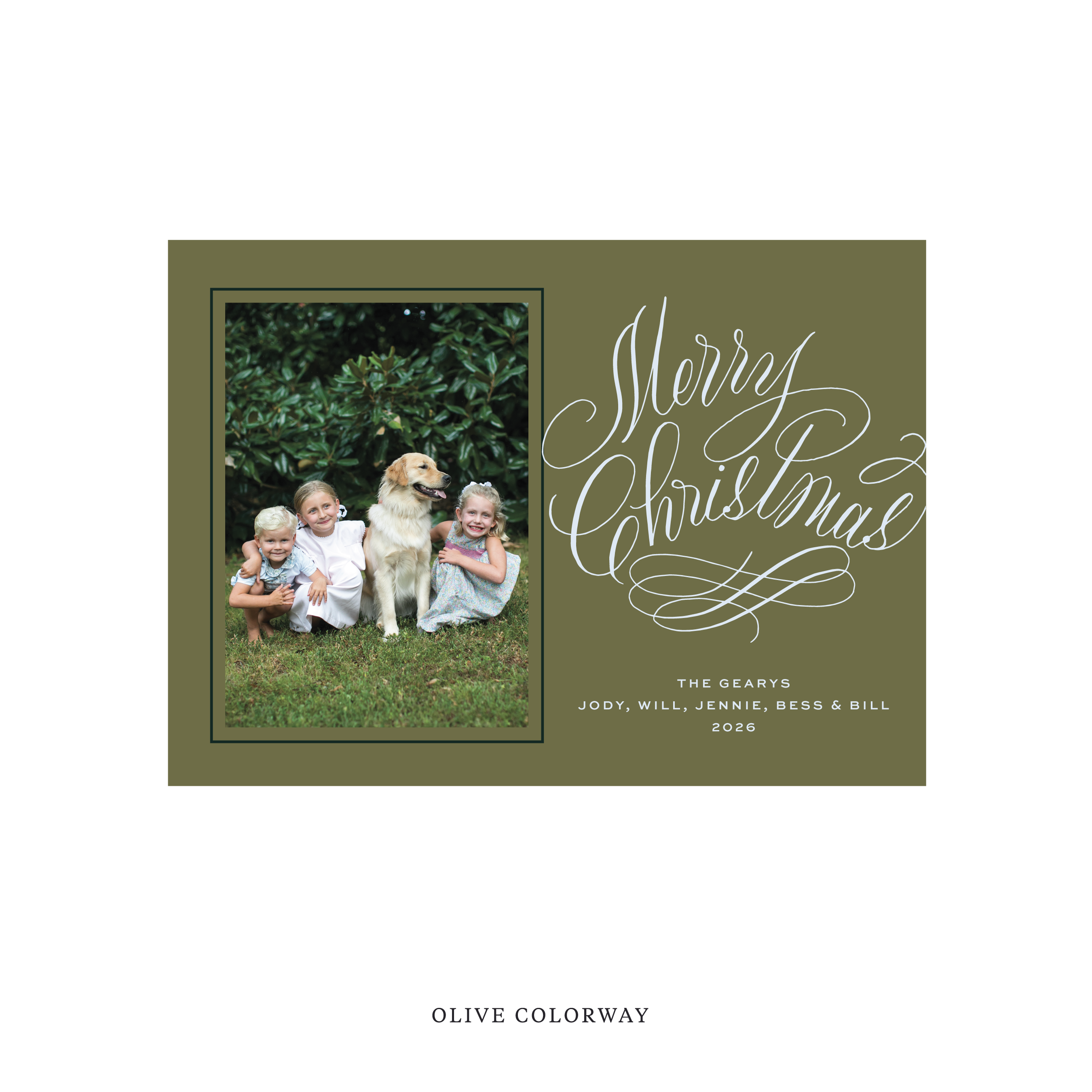 Blakely Elegant Classic Flat Print Holiday Card, Medium