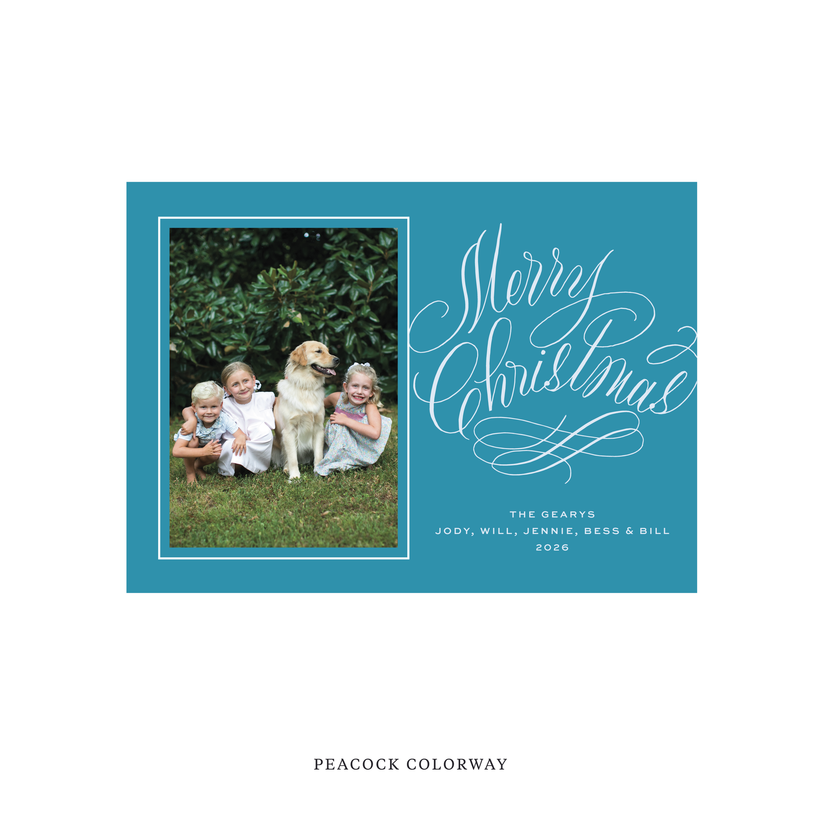 Blakely Elegant Classic Flat Print Holiday Card, Medium