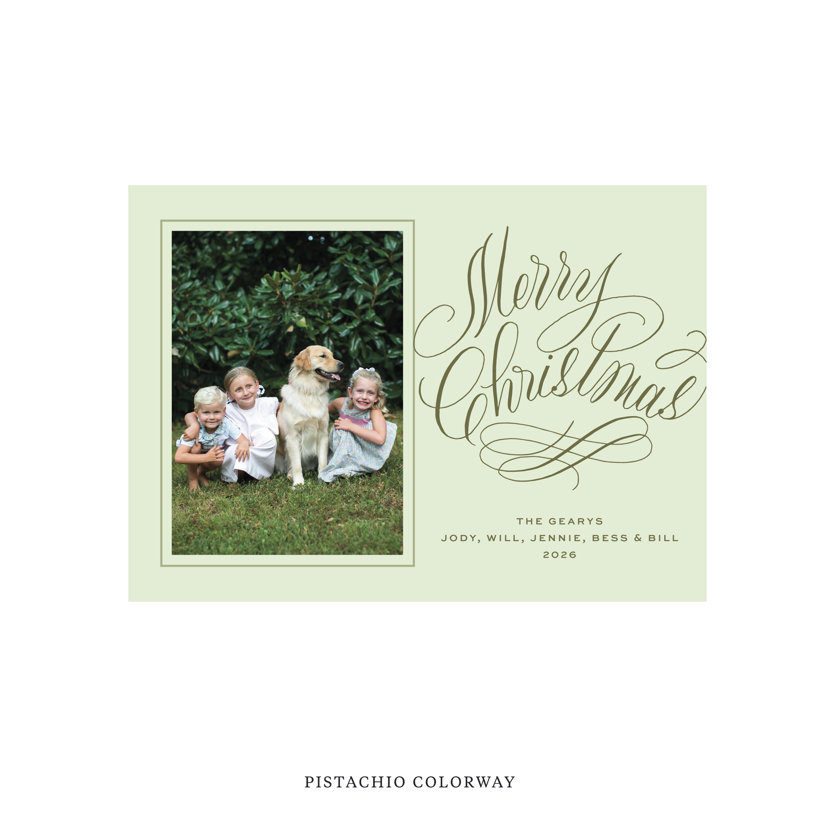 Blakely Elegant Classic Flat Print Holiday Card, Medium