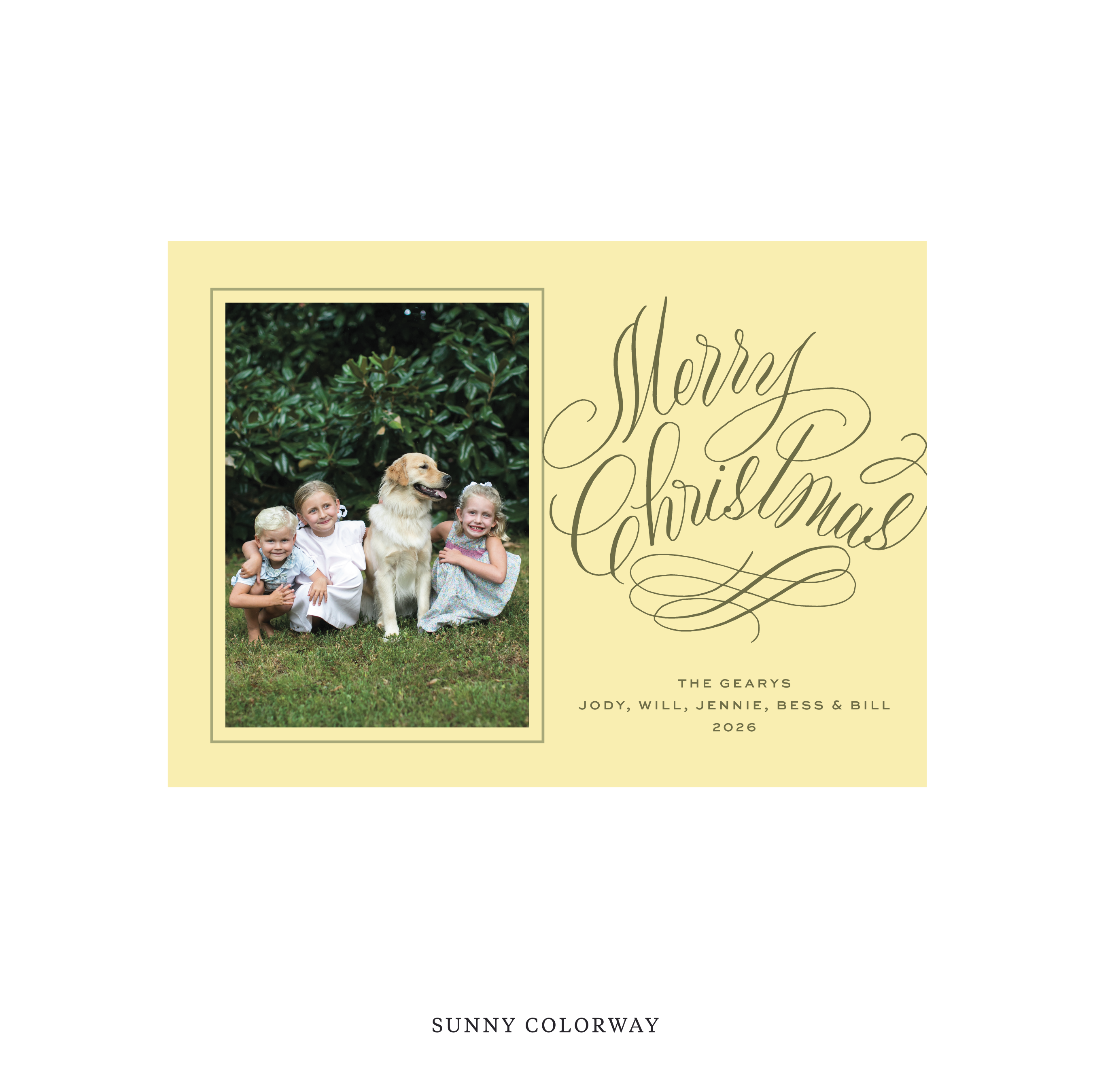 Blakely Elegant Classic Flat Print Holiday Card, Medium