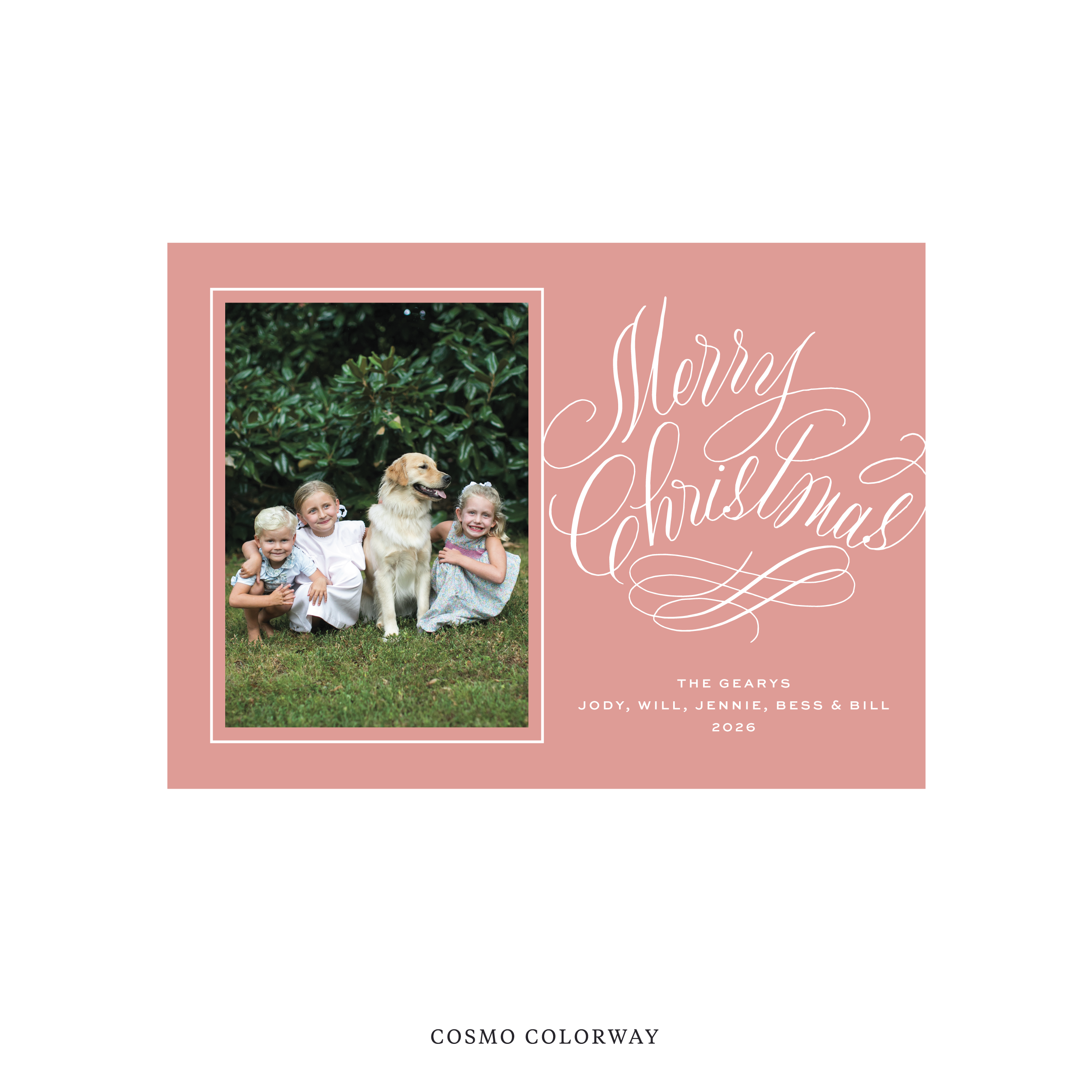 Blakely Elegant Classic Flat Print Holiday Card, Medium