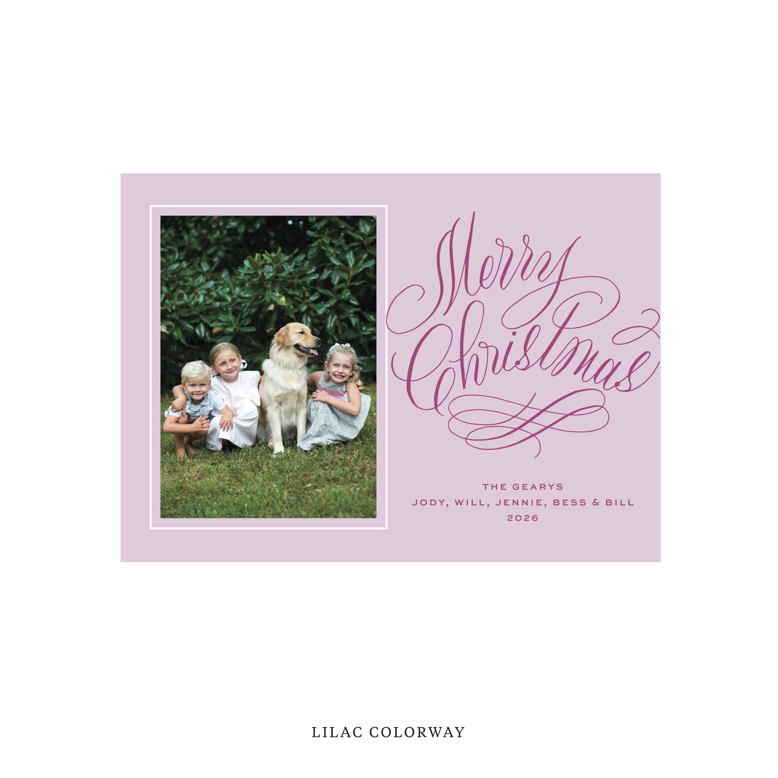 Blakely Elegant Classic Flat Print Holiday Card, Medium