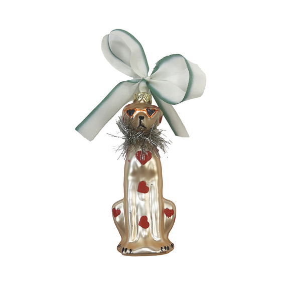 Blonde Puppy Love Ornament