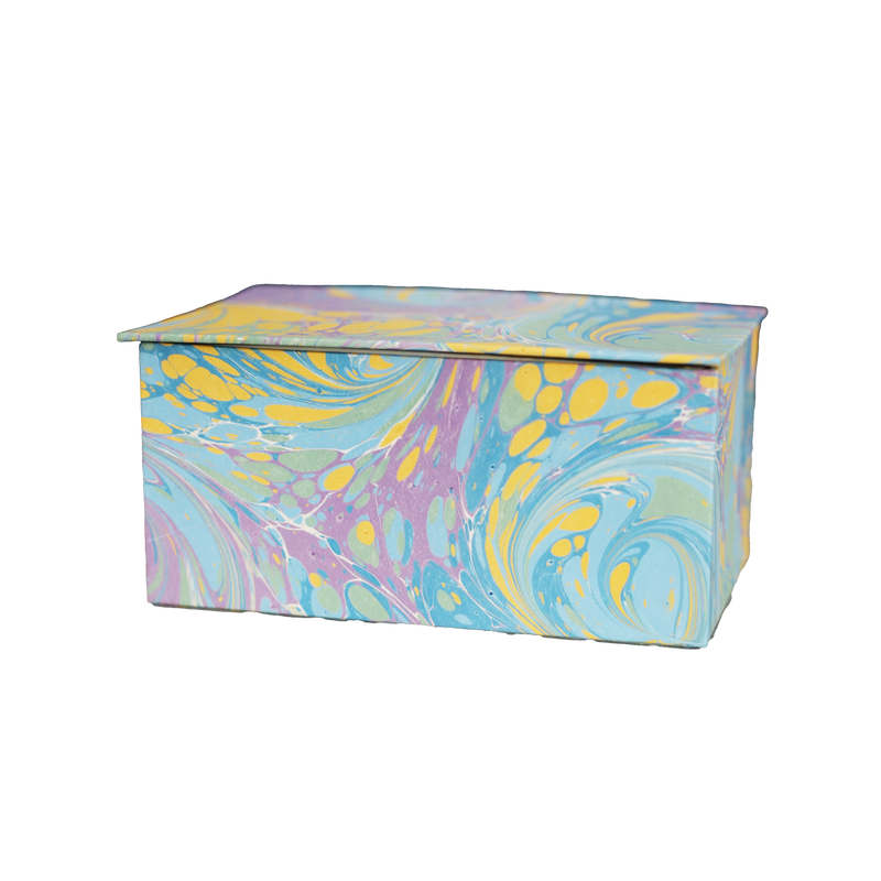 Marbled Paper Box with Lid