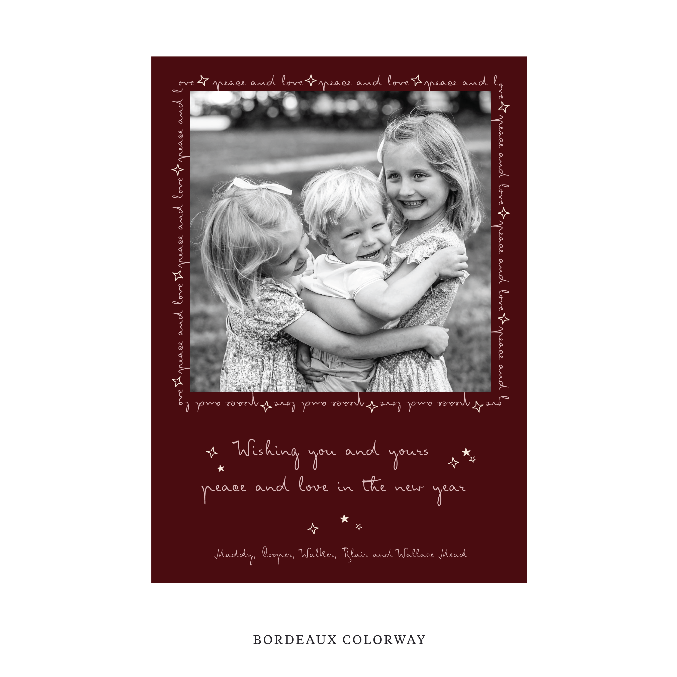 Blythe Classic Flat Print Holiday Card, Large