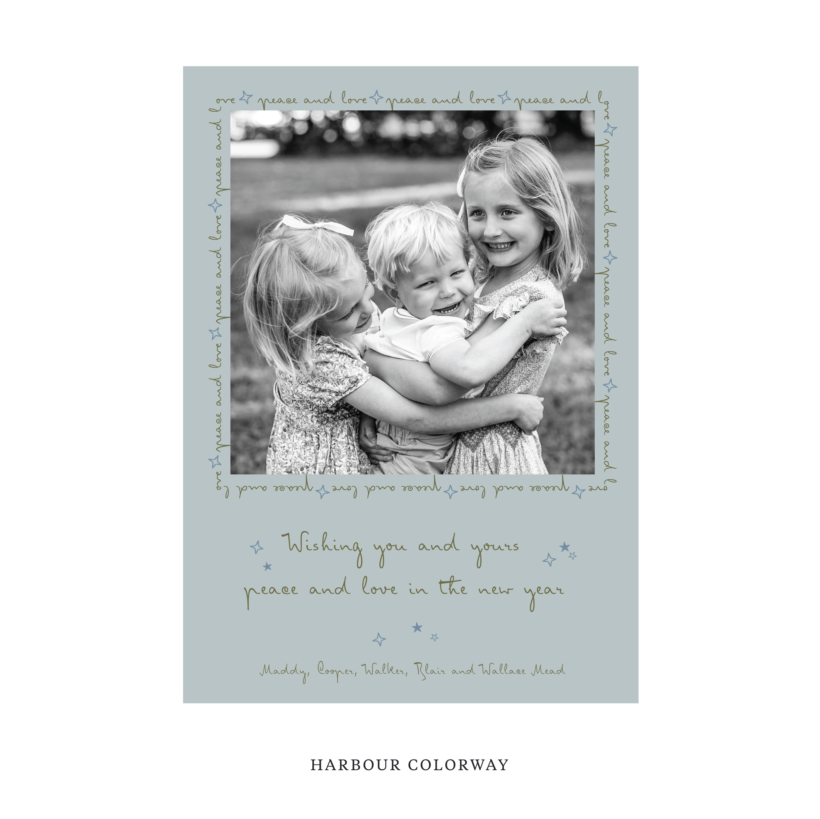 Blythe Classic Flat Print Holiday Card, Large