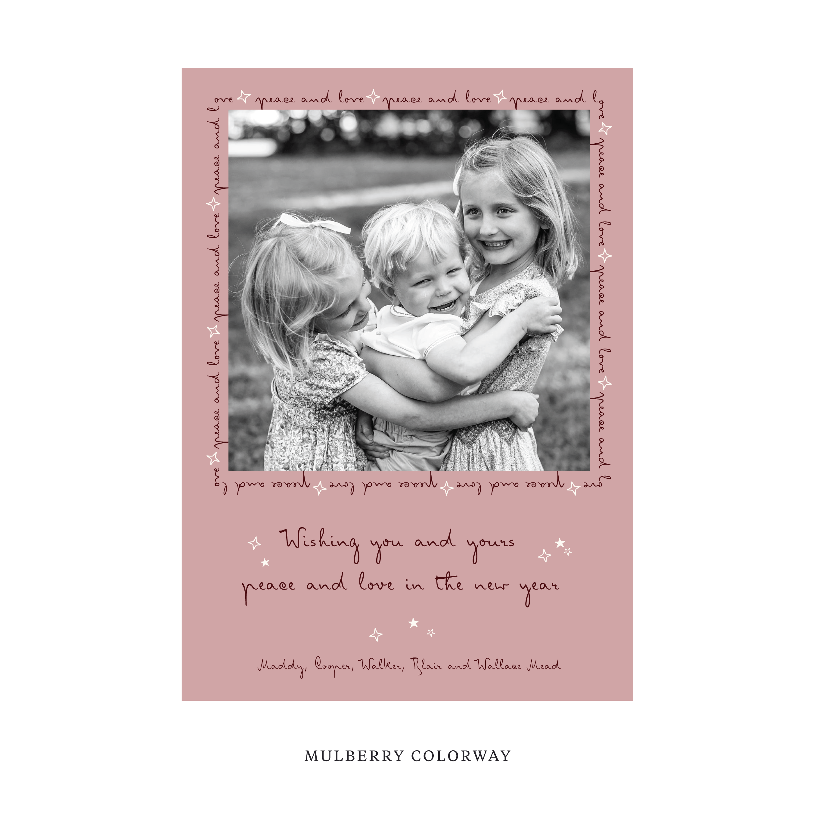 Blythe Classic Flat Print Holiday Card, Large