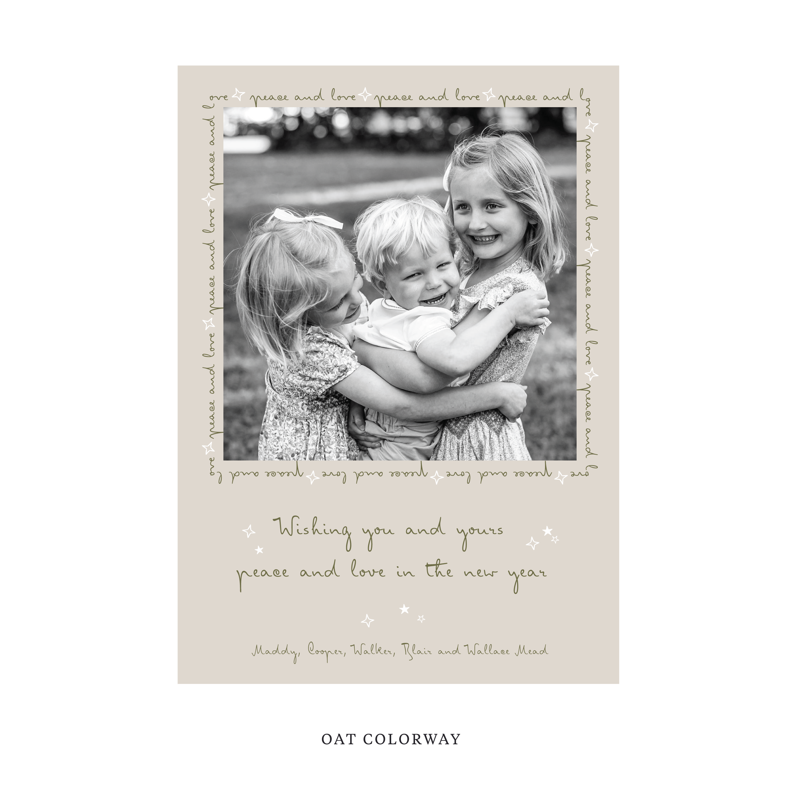Blythe Classic Flat Print Holiday Card, Large