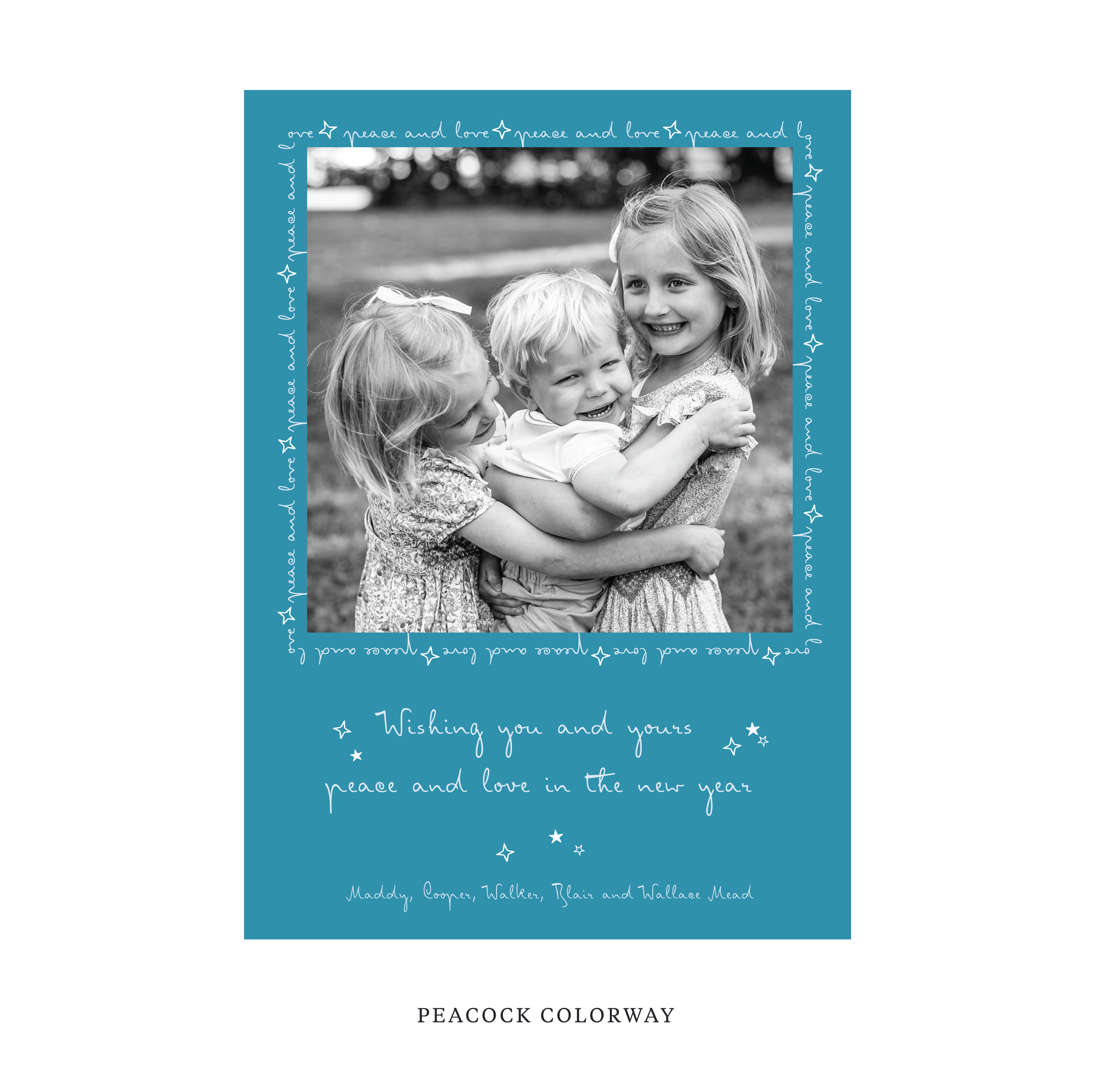 Blythe Classic Flat Print Holiday Card, Large