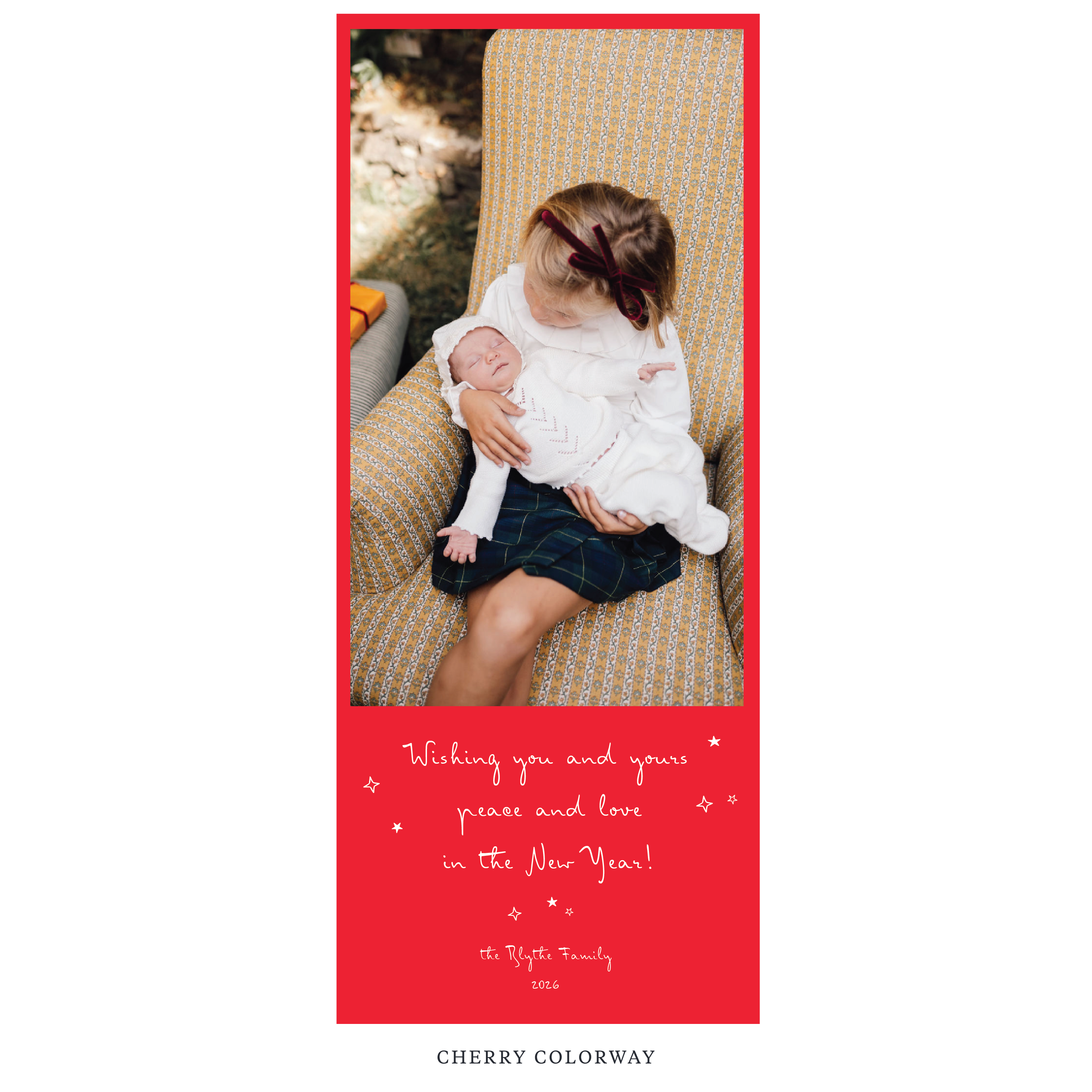Blythe Digital Photo Holiday Card, Skinny