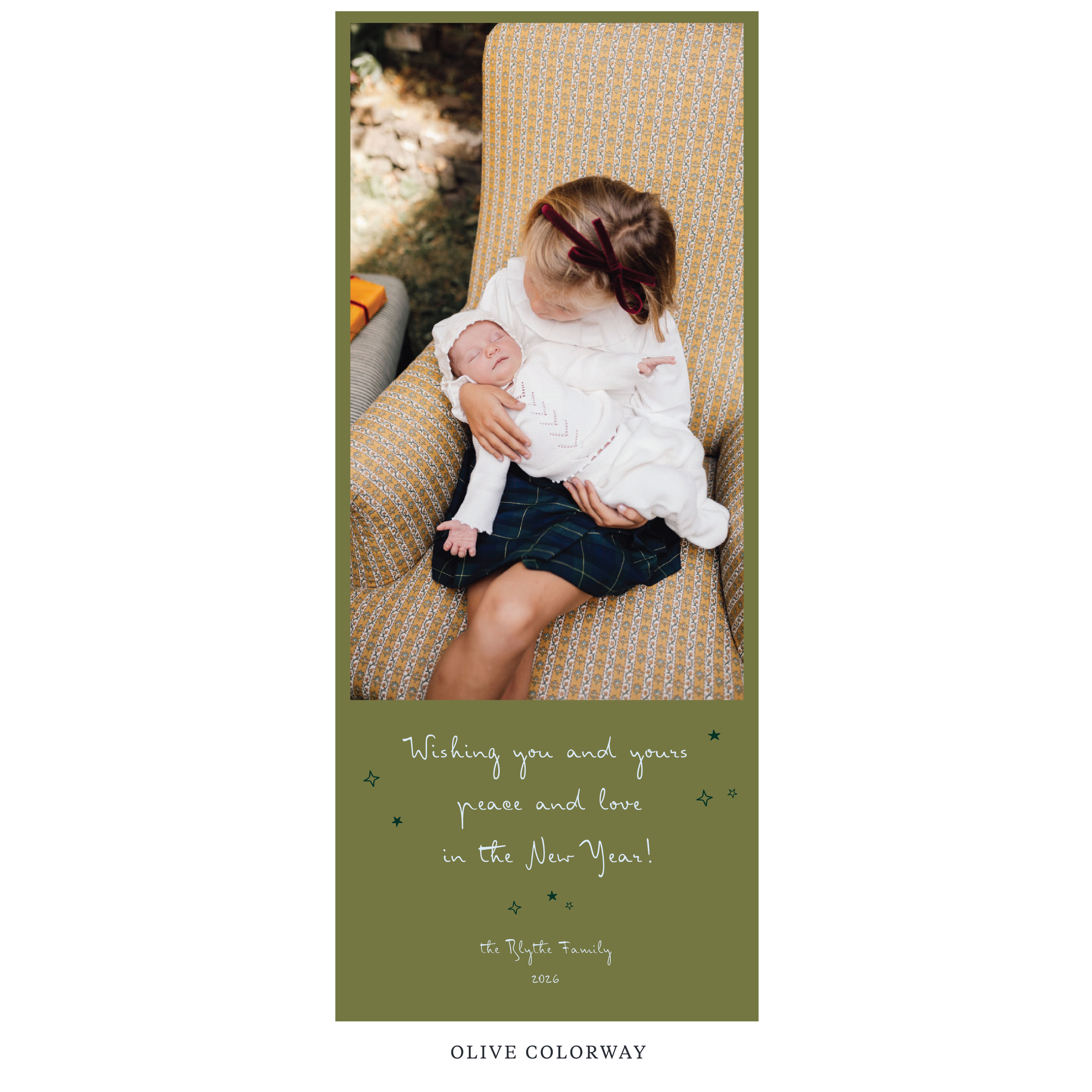Blythe Digital Photo Holiday Card, Skinny