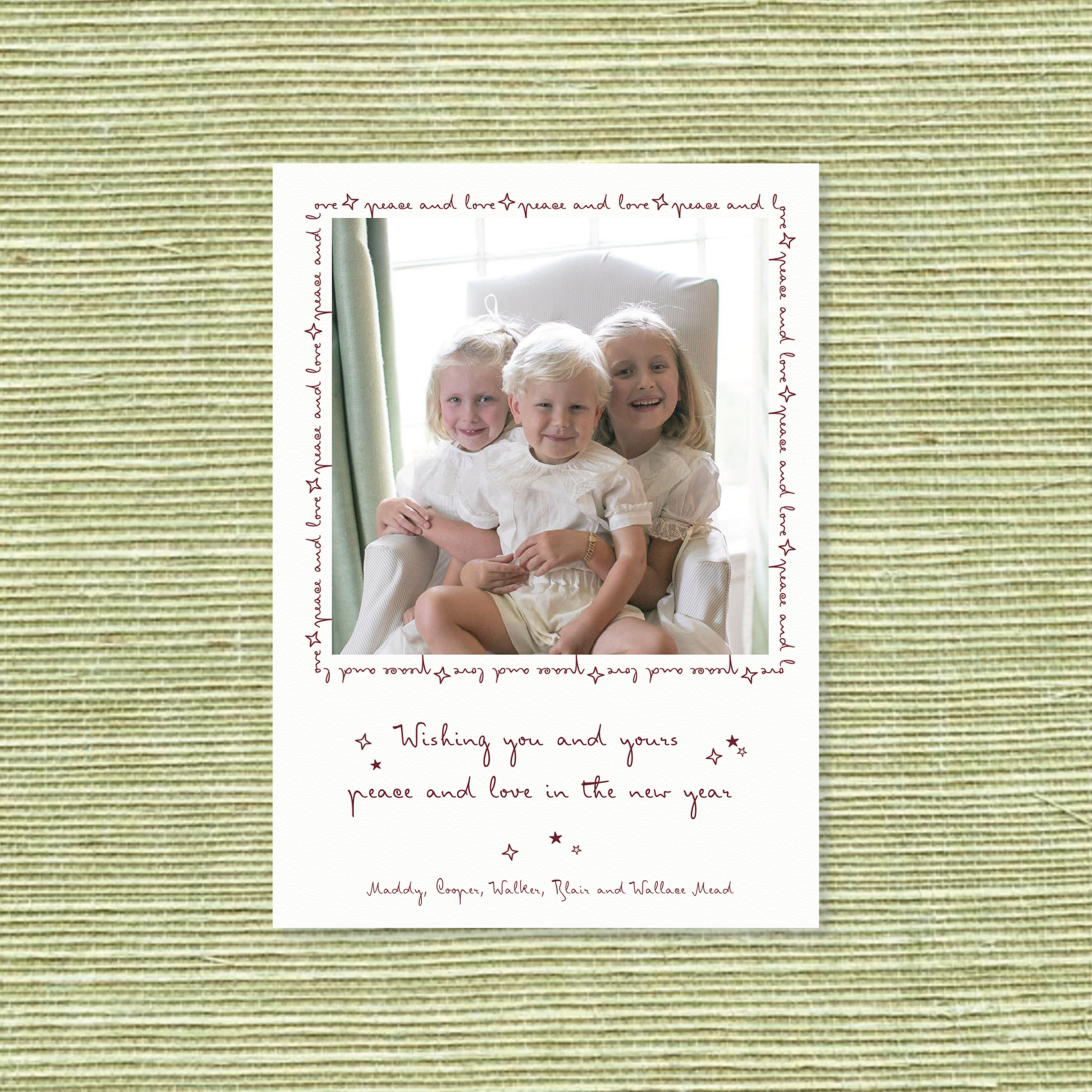 Blythe Letterpress Holiday Card, Large