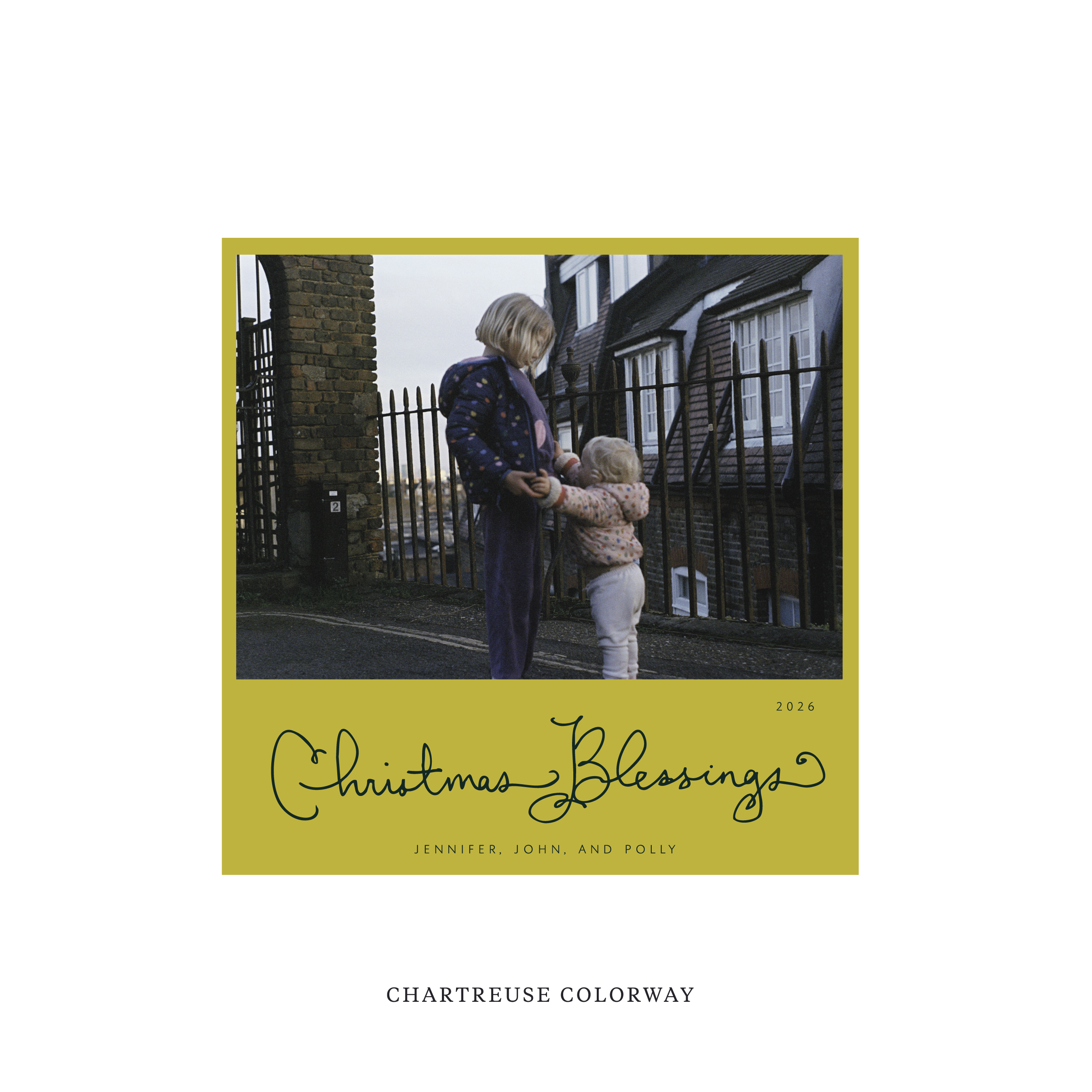 Brantley Classic Flat Print Holiday Card, Square