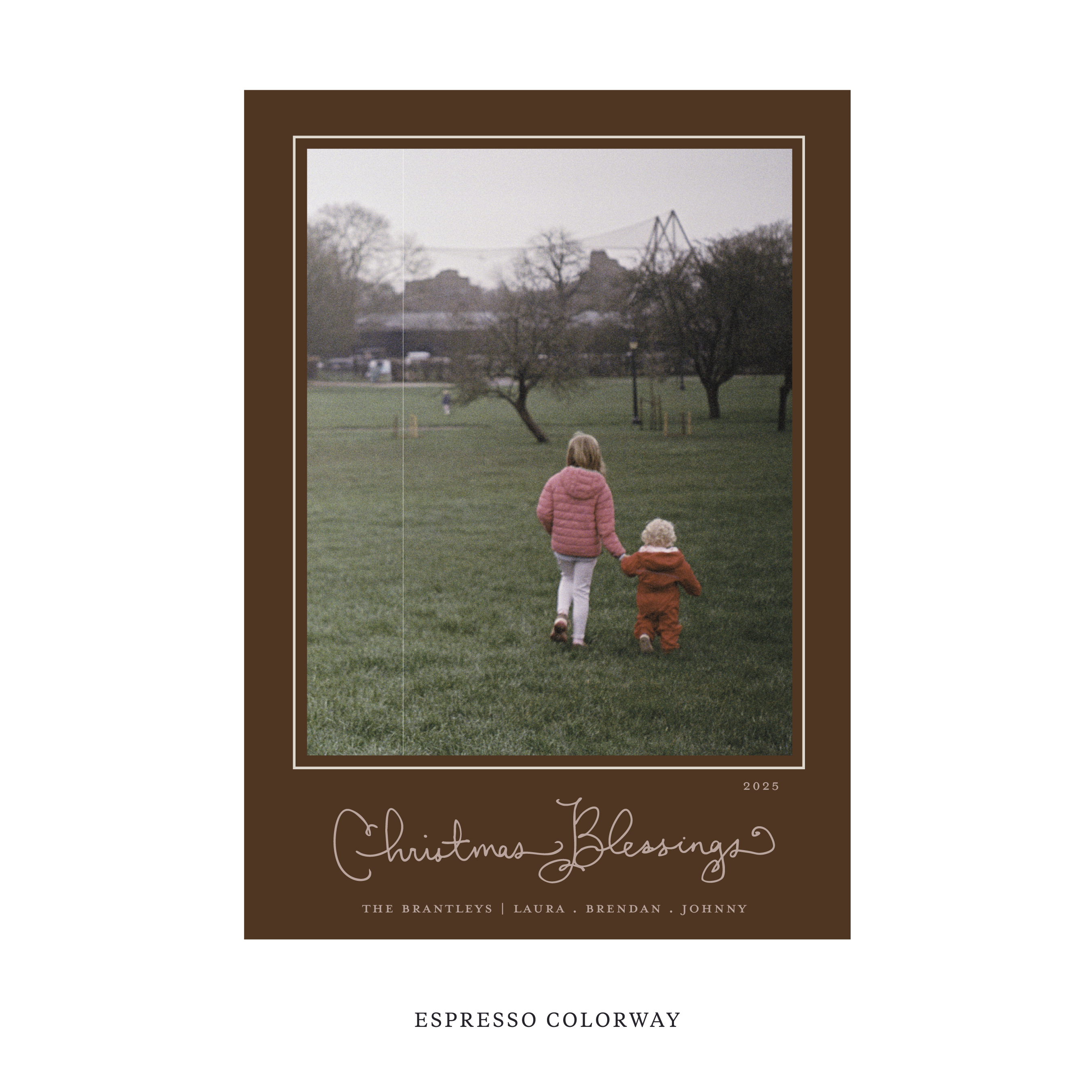 Brantley Classic Flat Print Holiday Card, Medium