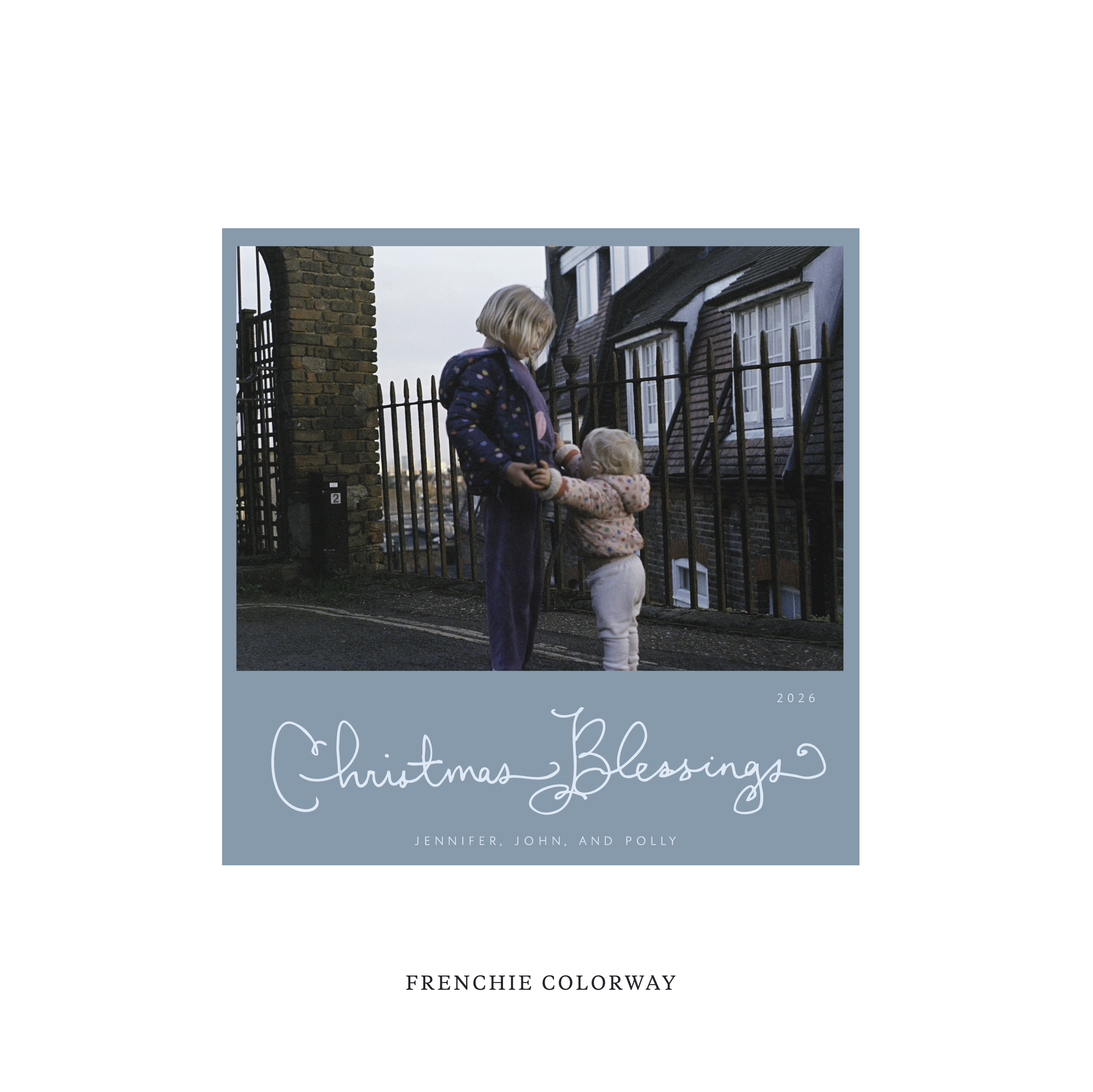 Brantley Classic Flat Print Holiday Card, Square