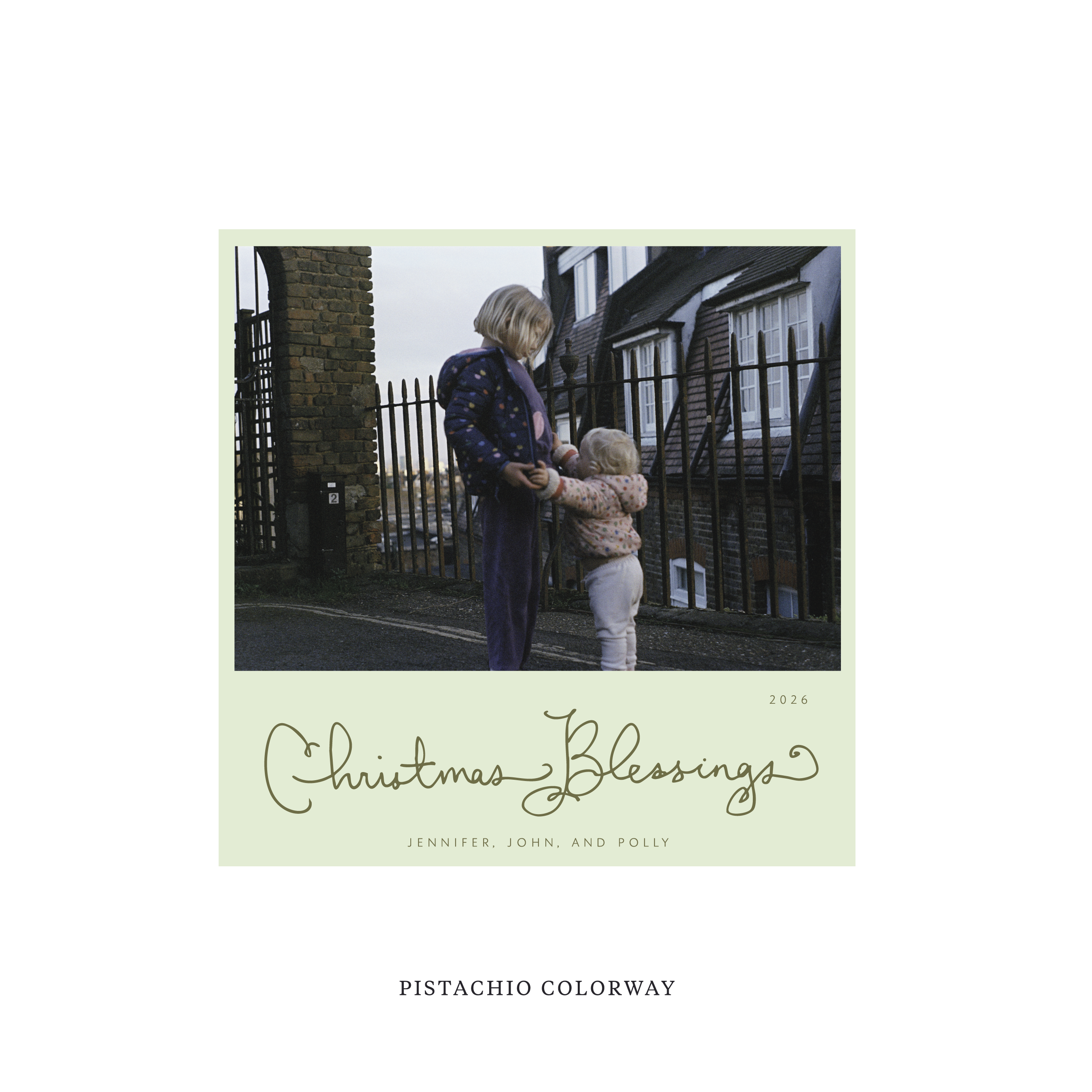 Brantley Classic Flat Print Holiday Card, Square
