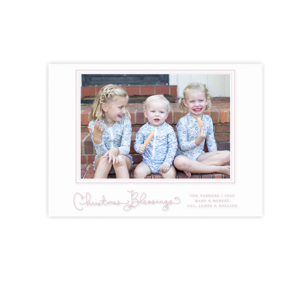 Brantley Horizontal Engraved Medium Holiday Card