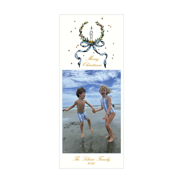 Brier 1-Color Engraved Large Holiday Card