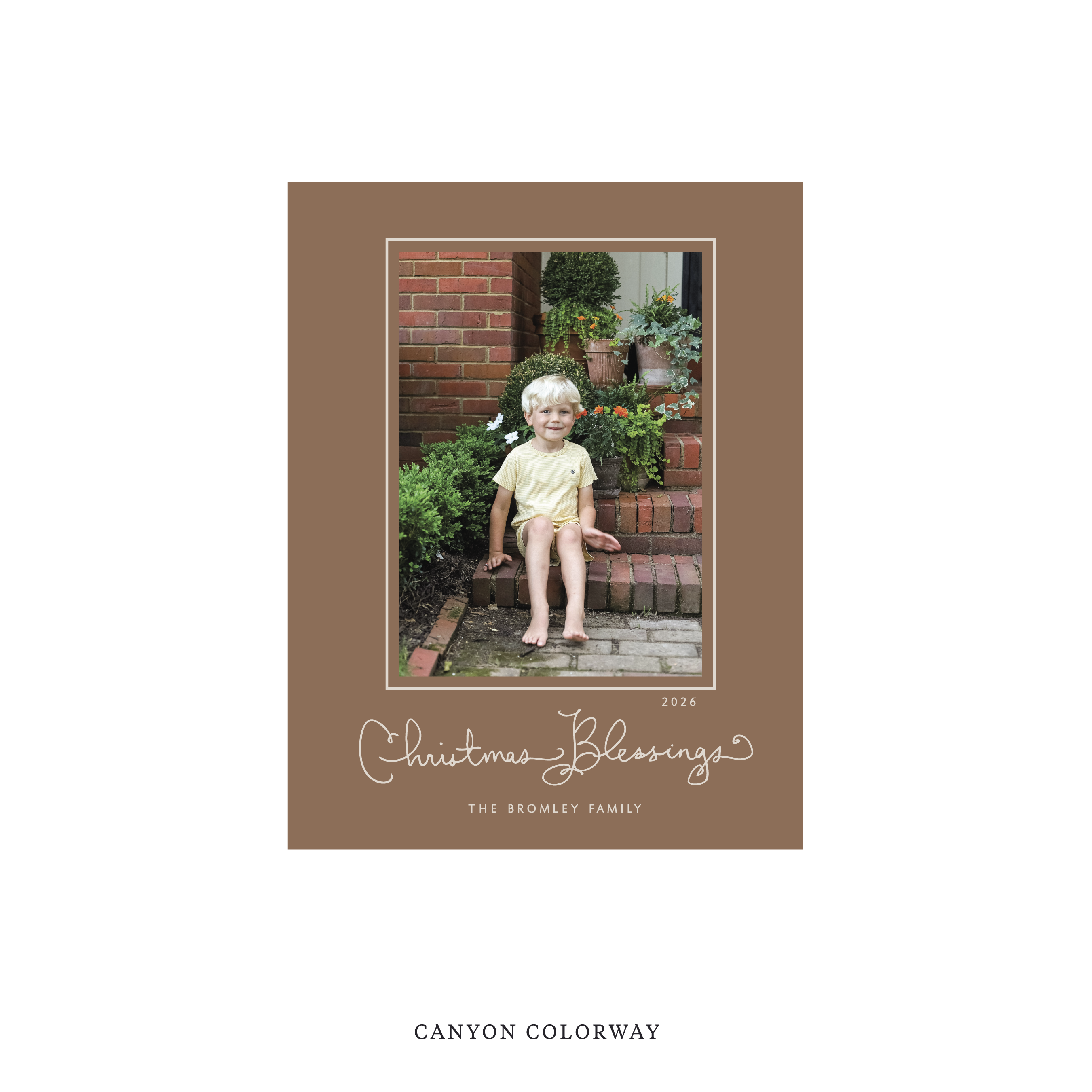 Brantley Classic Flat Print Holiday Card, Small