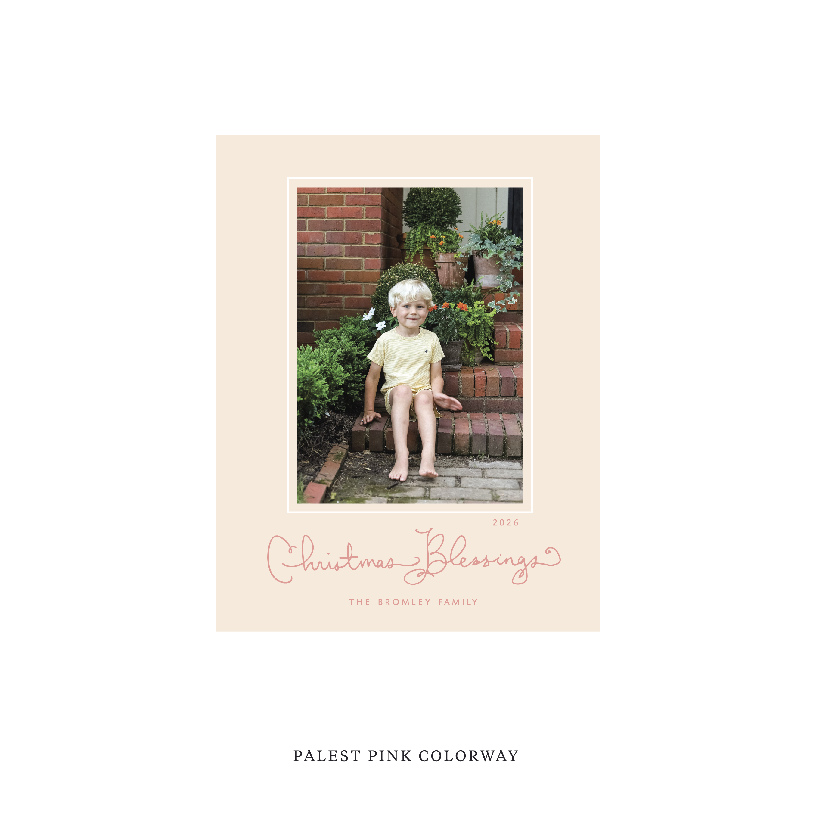Brantley Classic Flat Print Holiday Card, Small