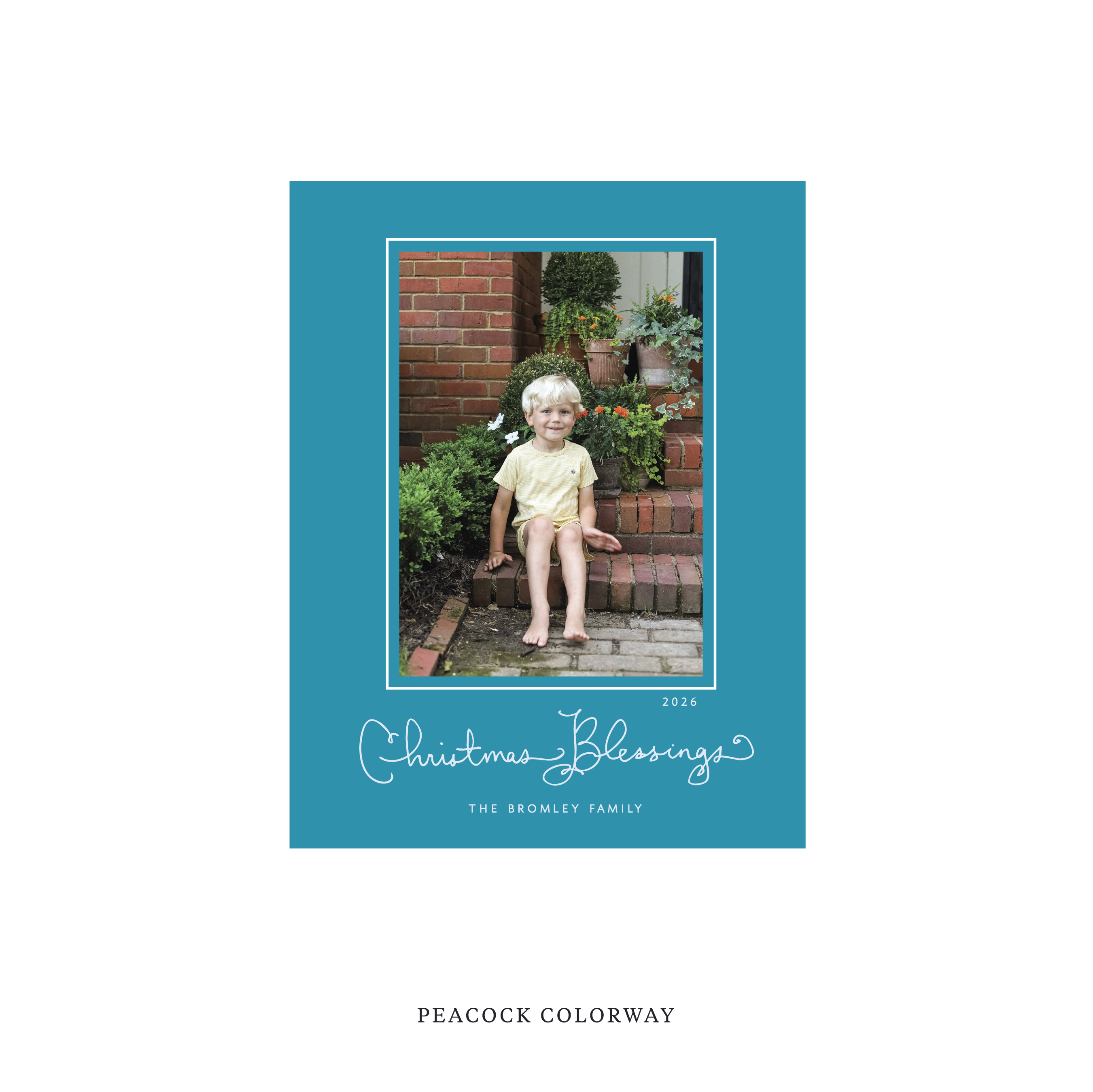 Brantley Classic Flat Print Holiday Card, Small