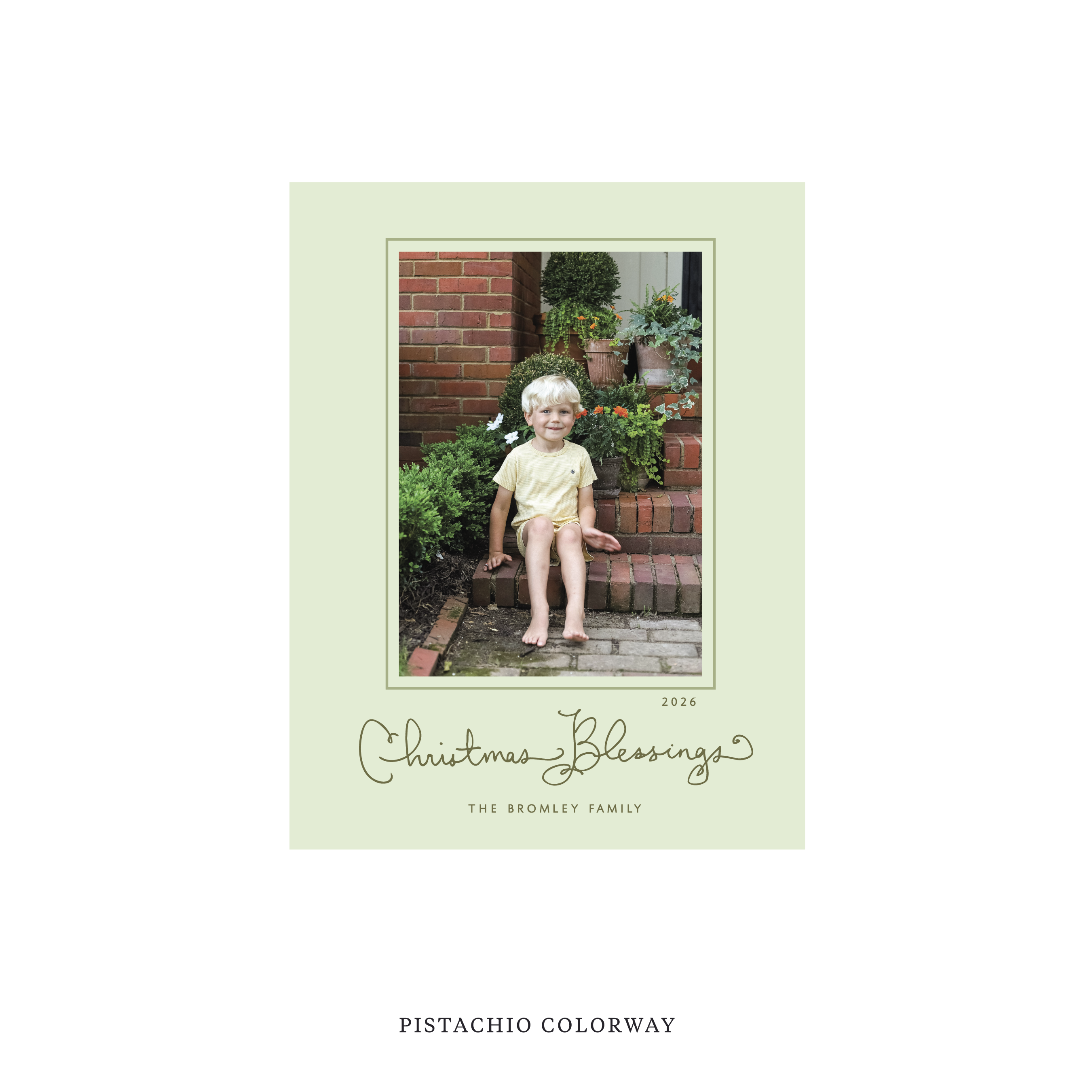 Brantley Classic Flat Print Holiday Card, Small