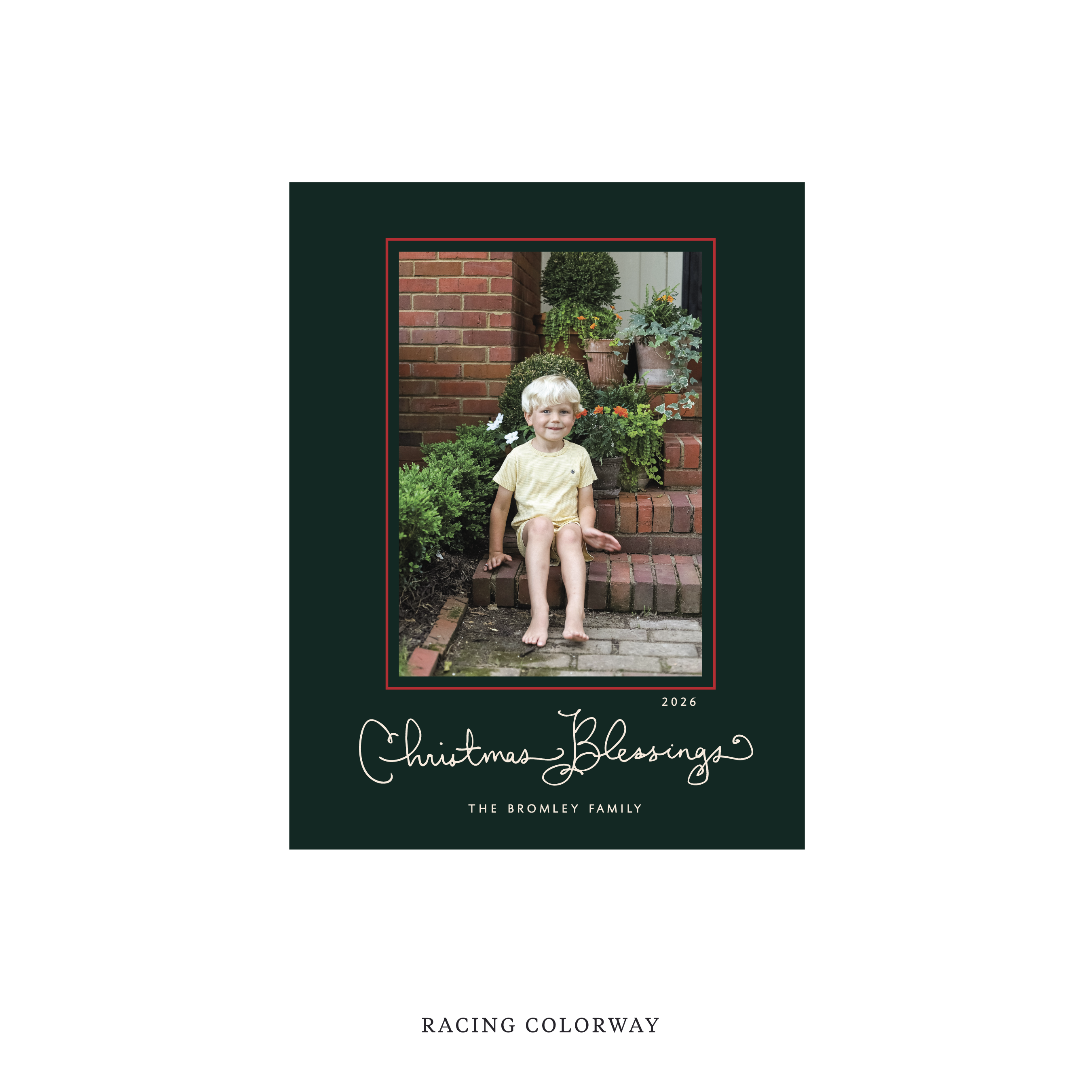 Brantley Classic Flat Print Holiday Card, Small