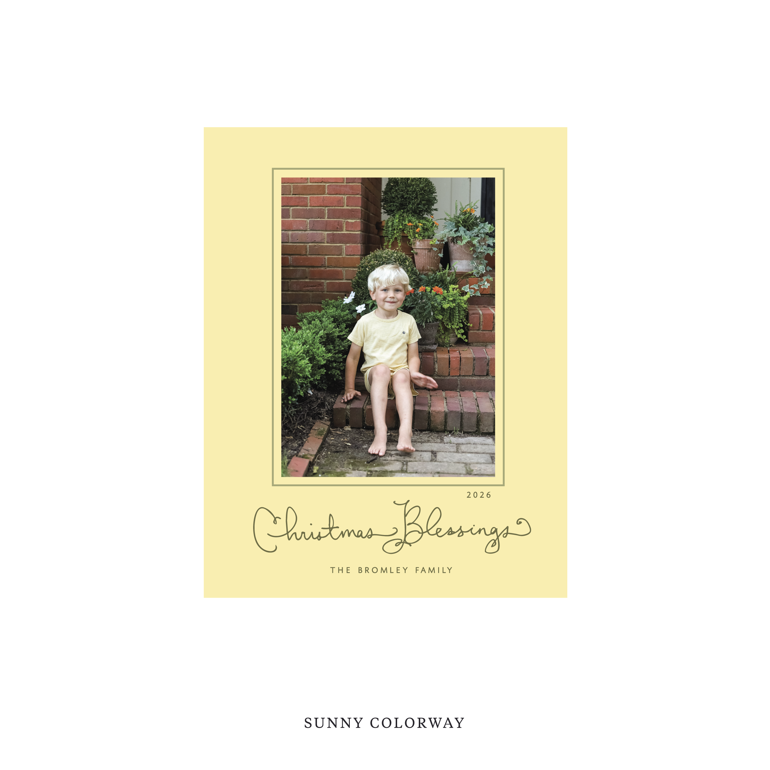 Brantley Classic Flat Print Holiday Card, Small