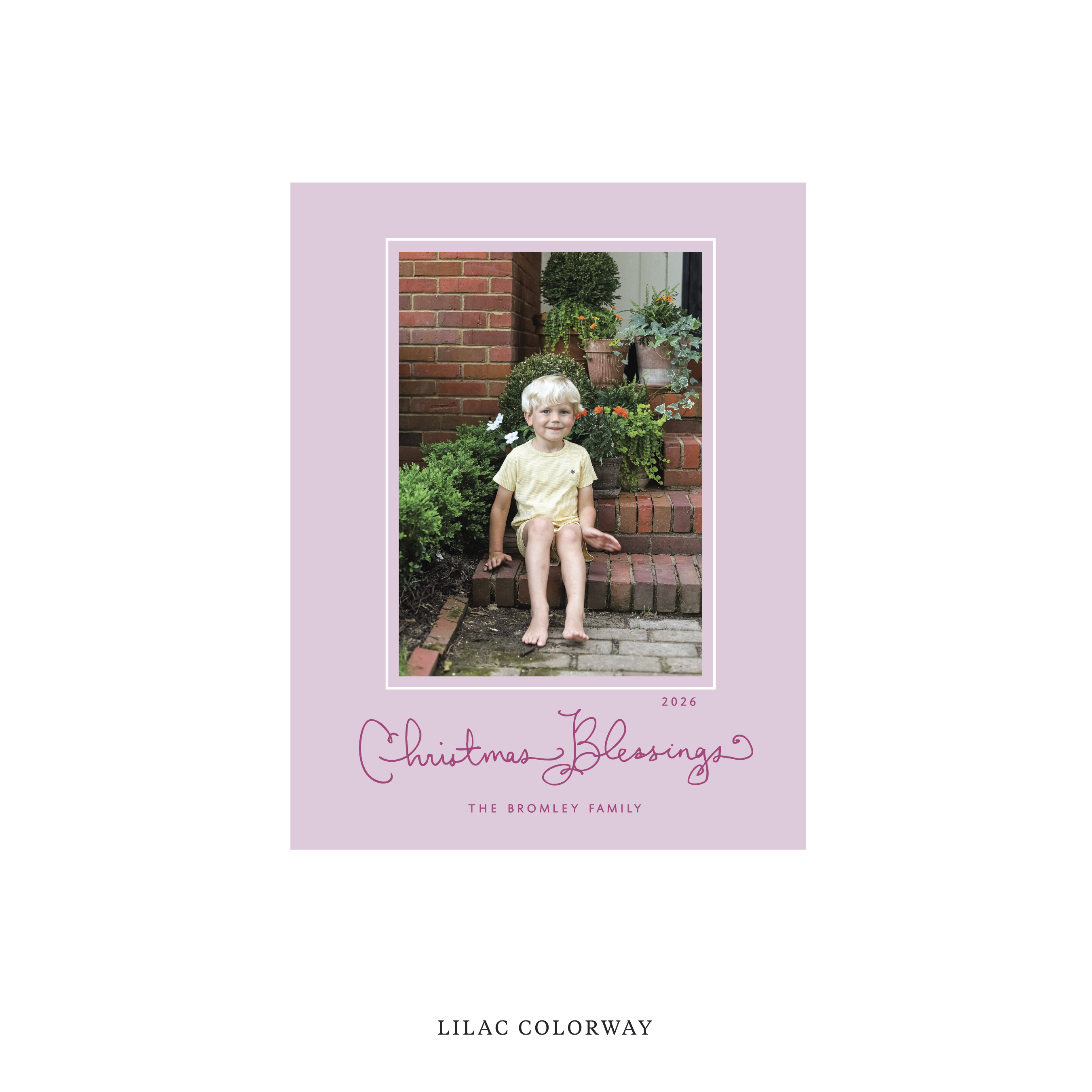 Brantley Classic Flat Print Holiday Card, Small