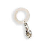 Silver Bunny Ring Rattle